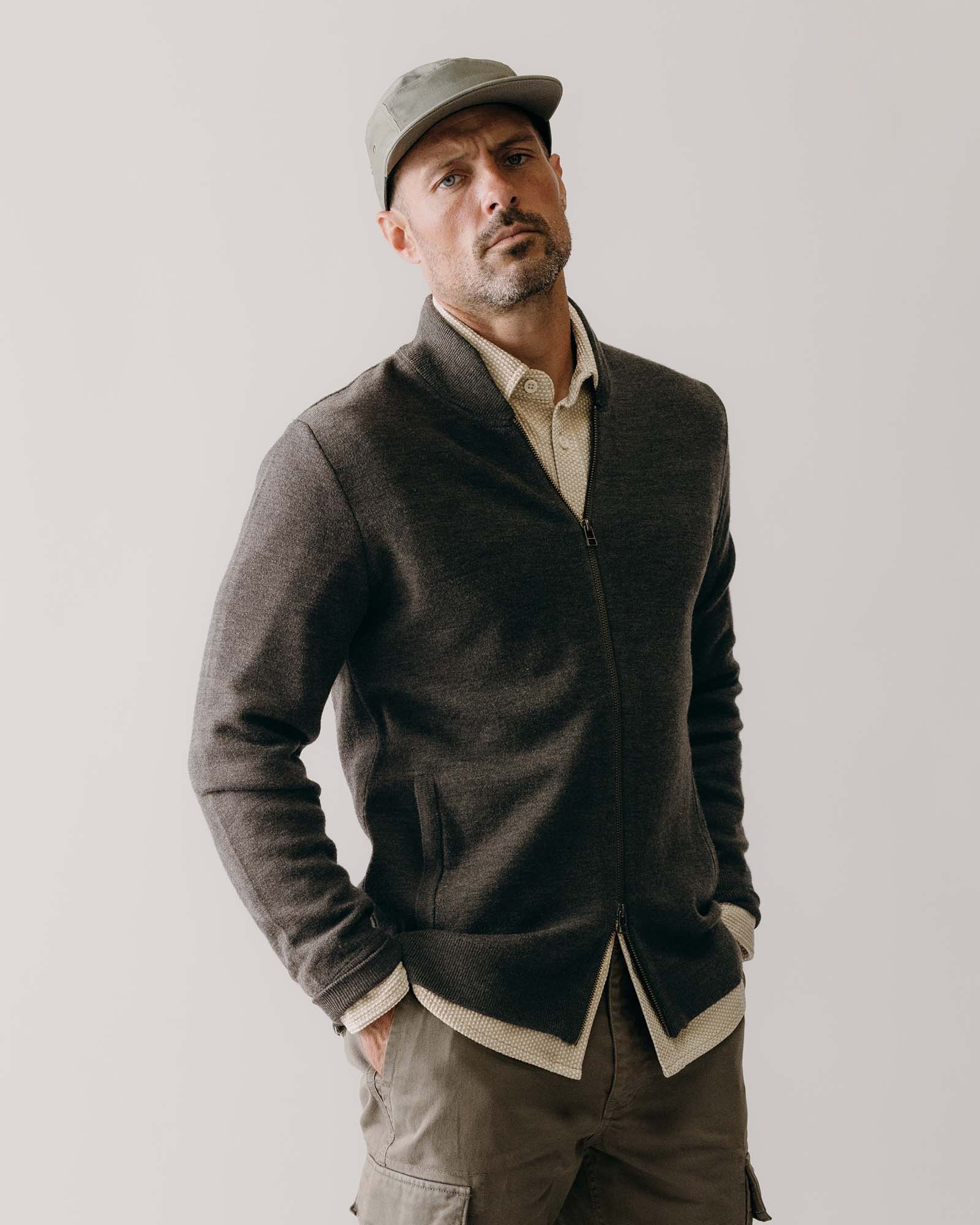 The Portola Bomber in Heather Loden Merino - Image 2