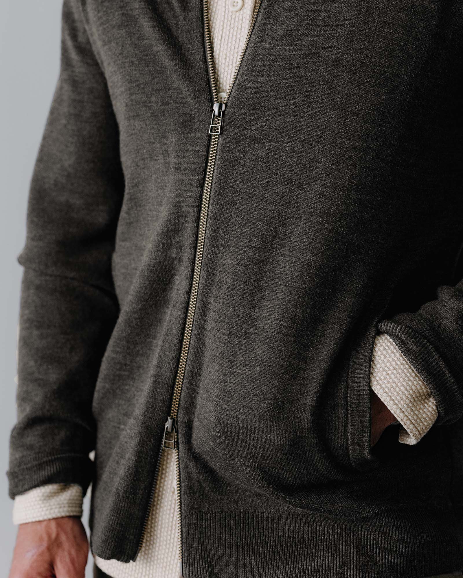 The Portola Bomber in Heather Loden Merino - Image 4