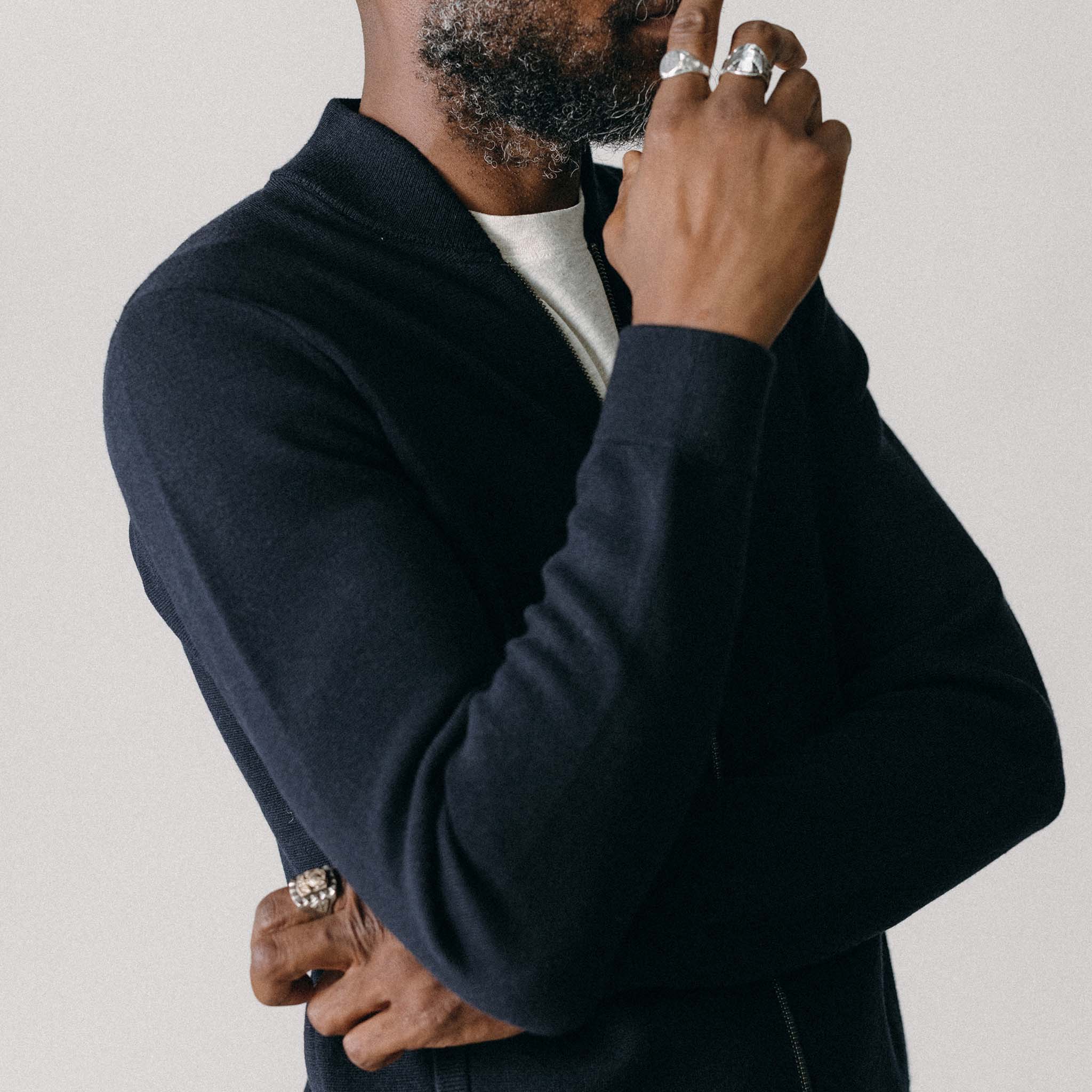 The Portola Bomber in Midnight Merino - Image 3
