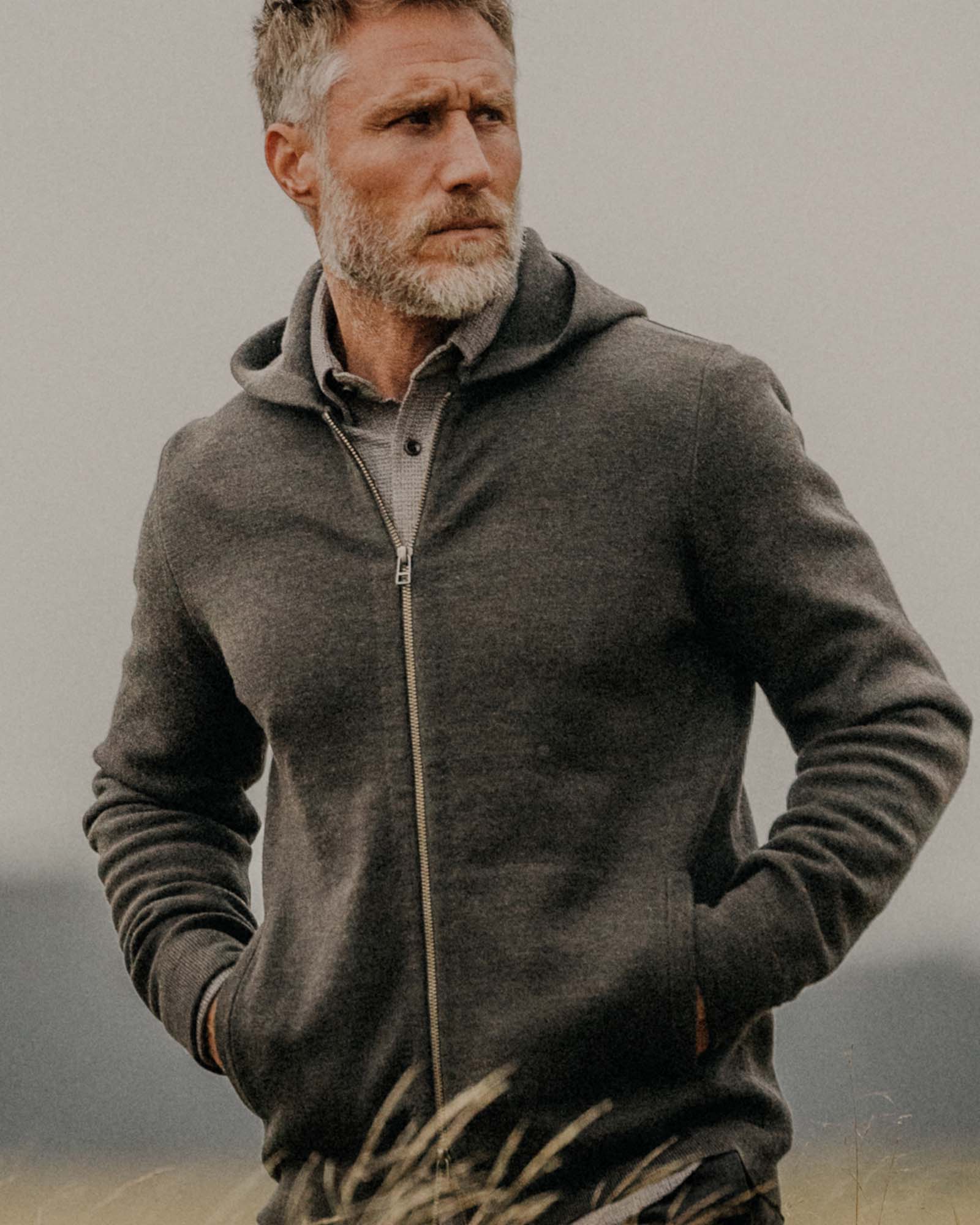 The Portola Hoodie in Heather Loden Merino - Image 3