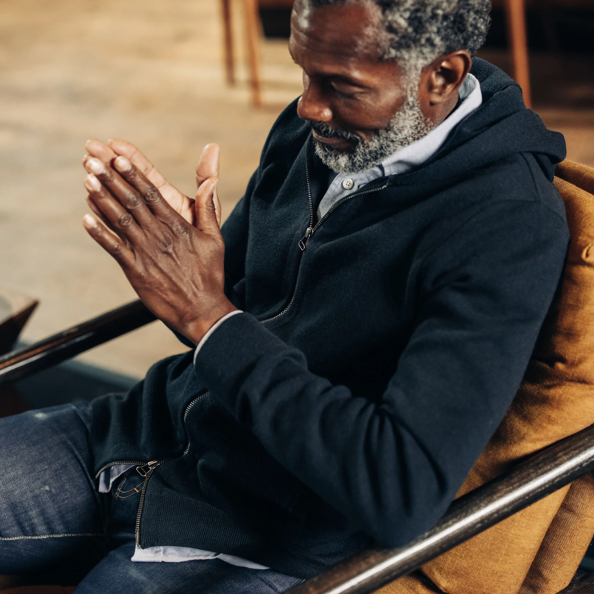 The Portola Hoodie in Midnight Merino - Image 4