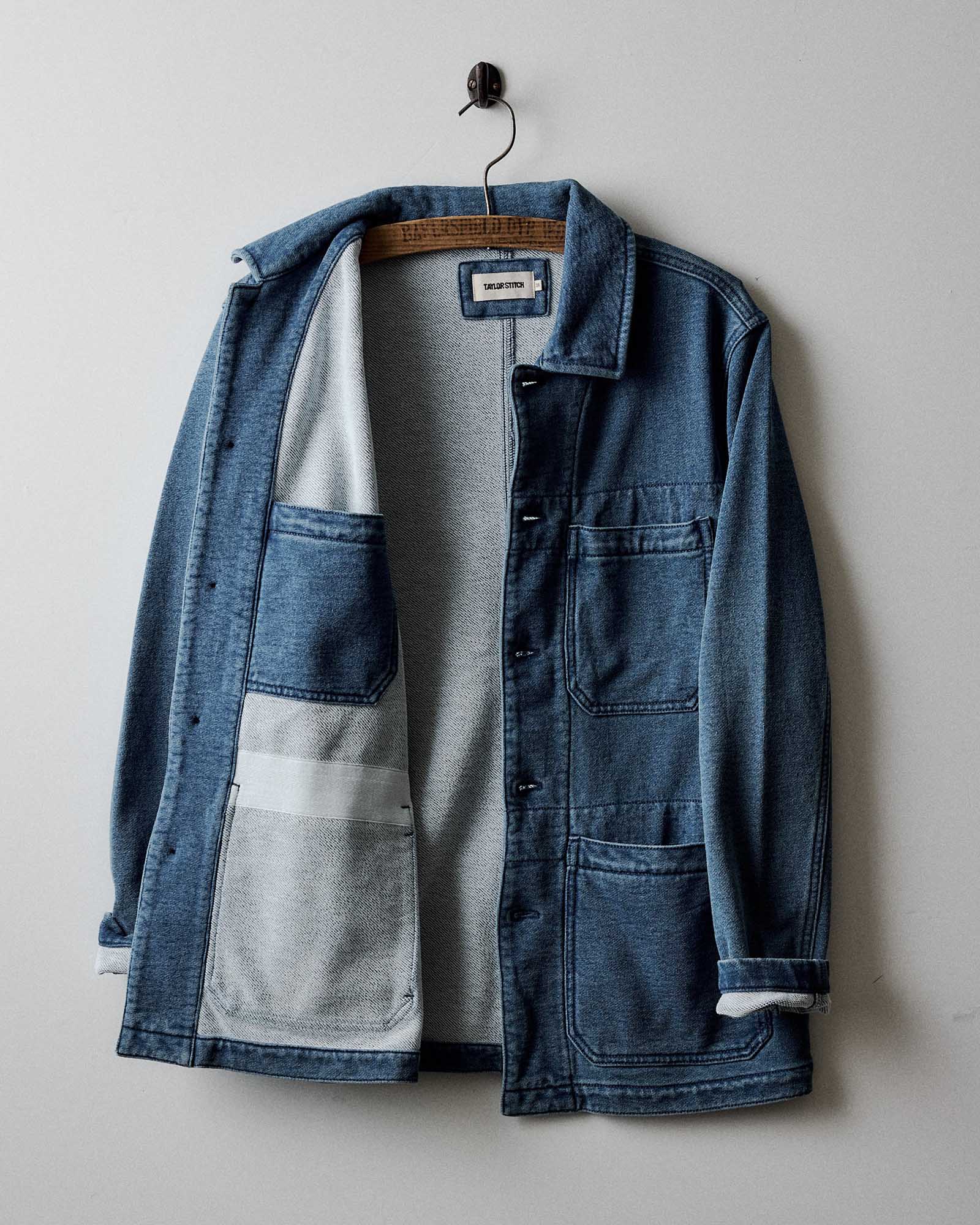 The Primer Jacket in Washed Indigo Terry - Image 8