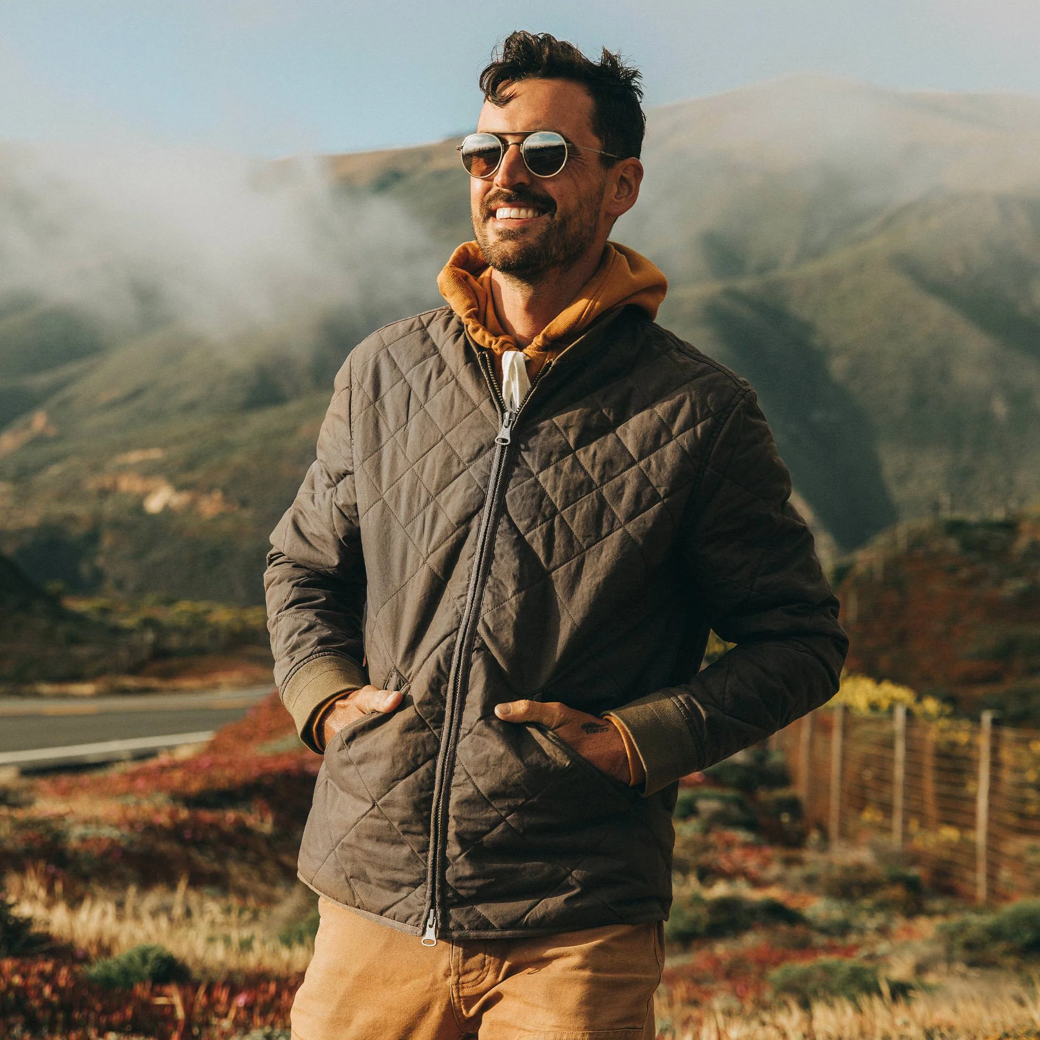 The Quilted Bomber Jacket in Espresso - Image 2