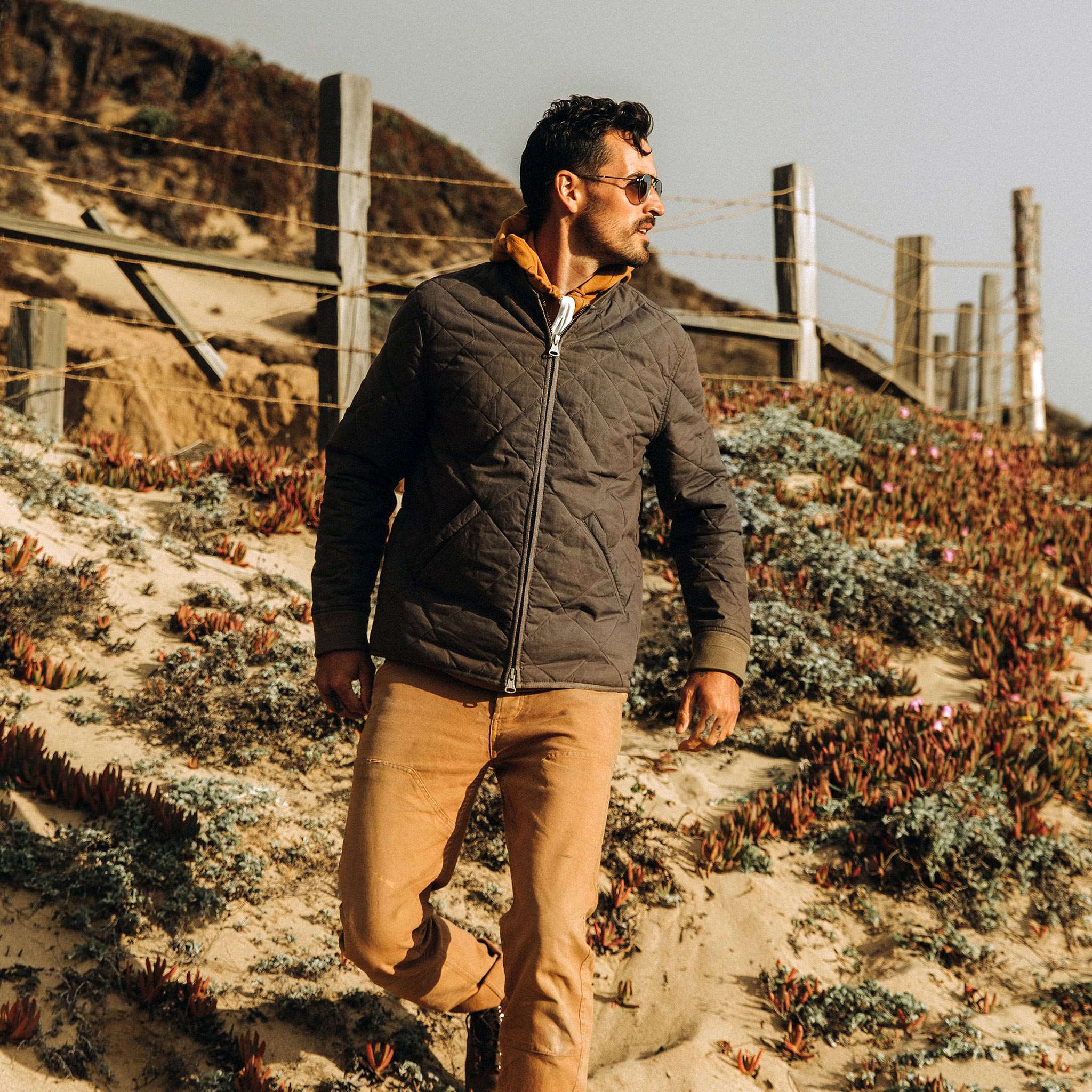 The Quilted Bomber Jacket in Espresso - Image 5