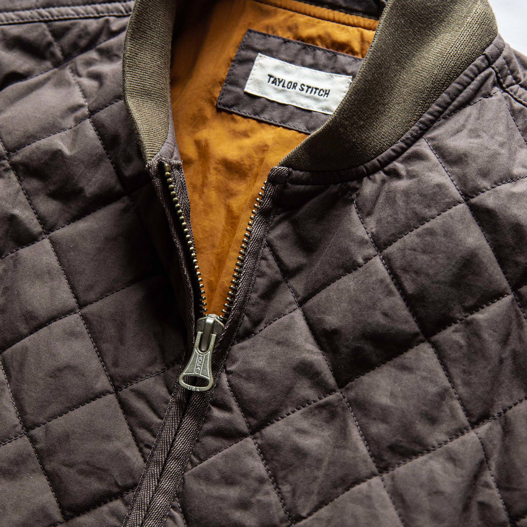 The Quilted Bomber Jacket in Espresso - Image 7
