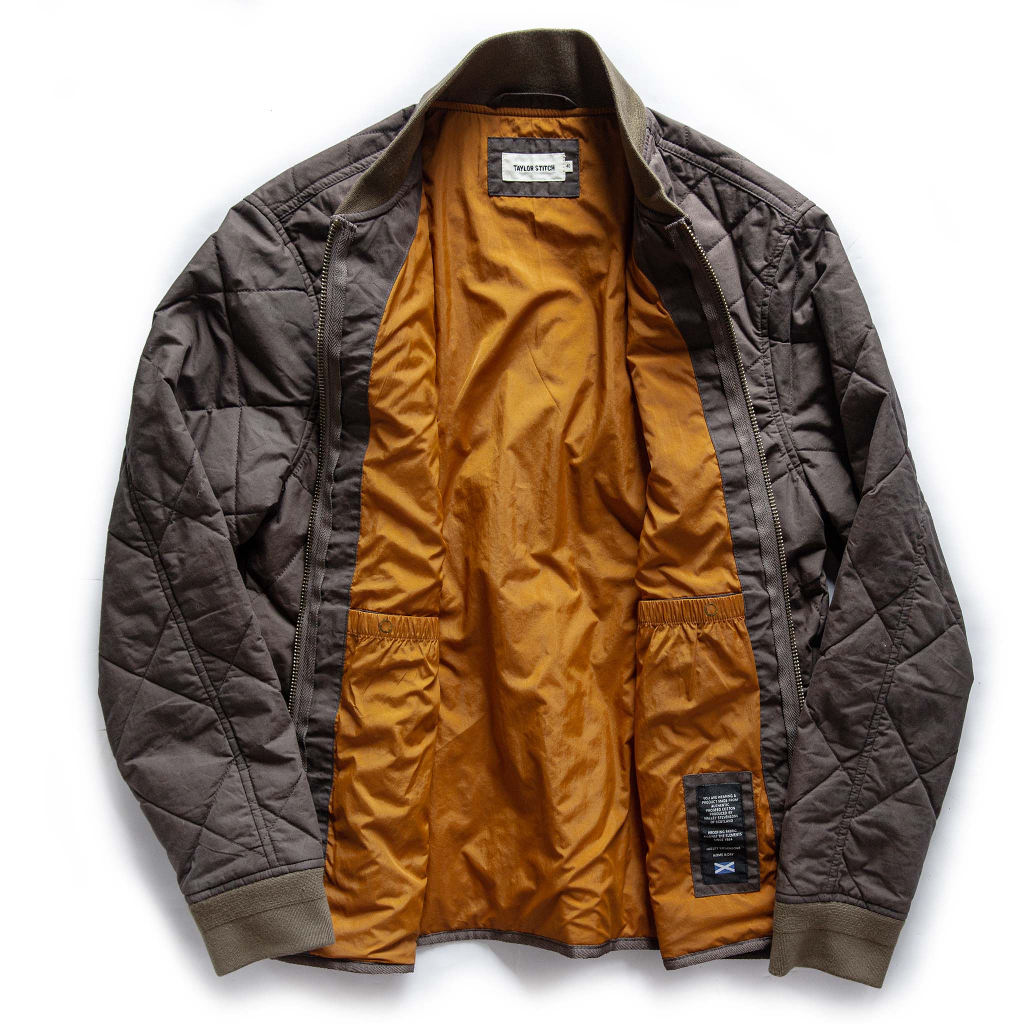 The Quilted Bomber Jacket in Espresso - Image 9
