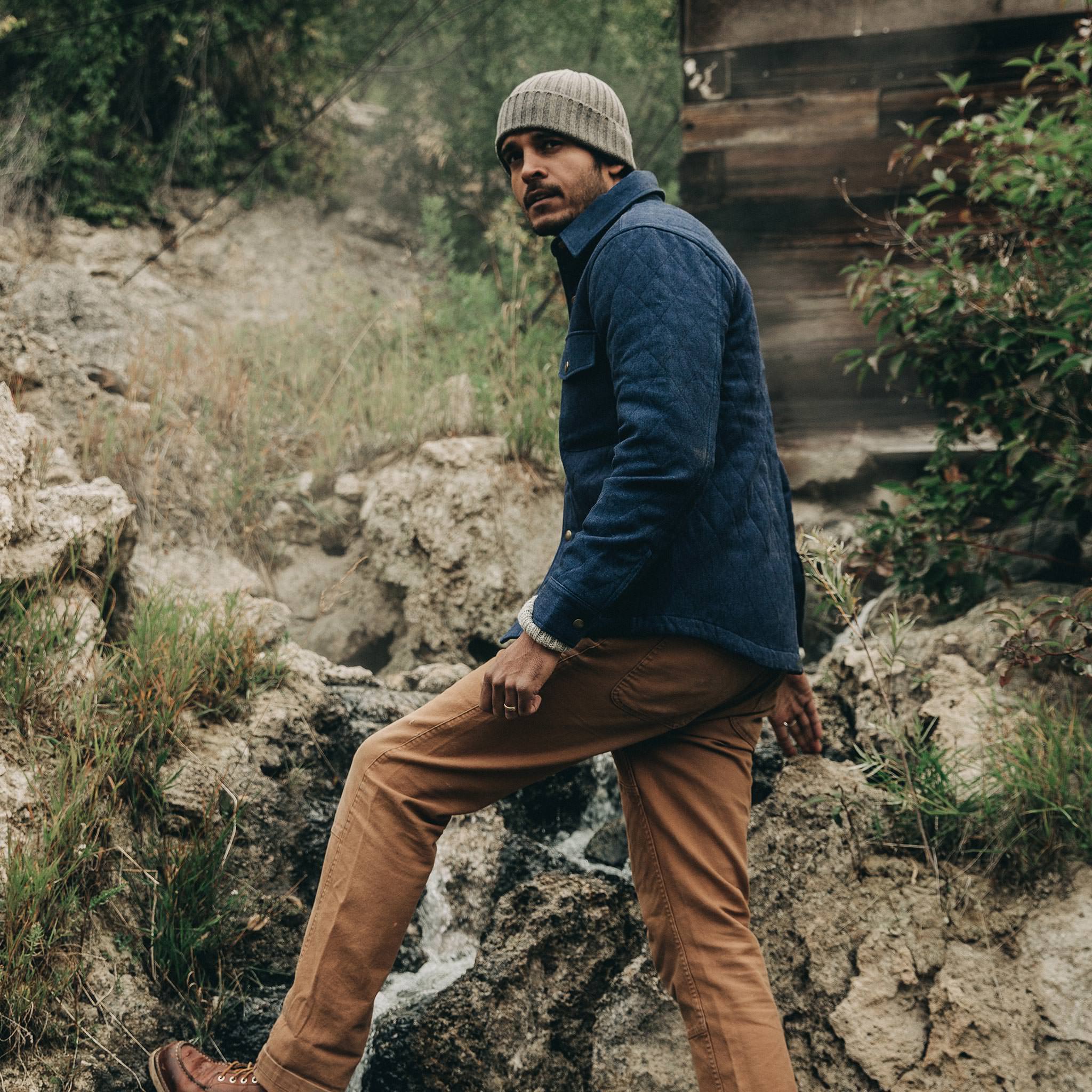 The Quilted Jacket in Indigo Boss Duck - Image 2