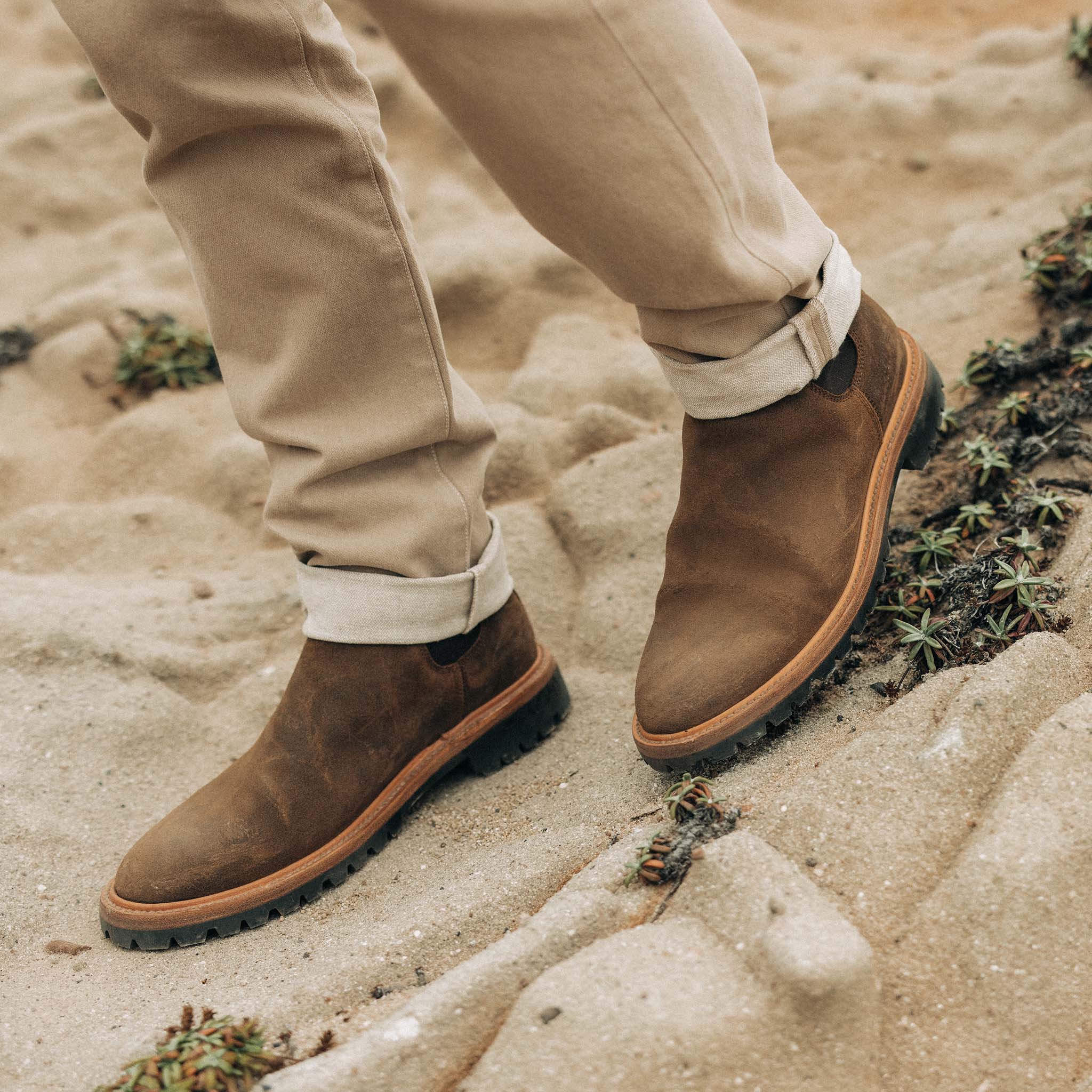 The Ranch Boot in Golden Brown Waxed Suede - Image 2