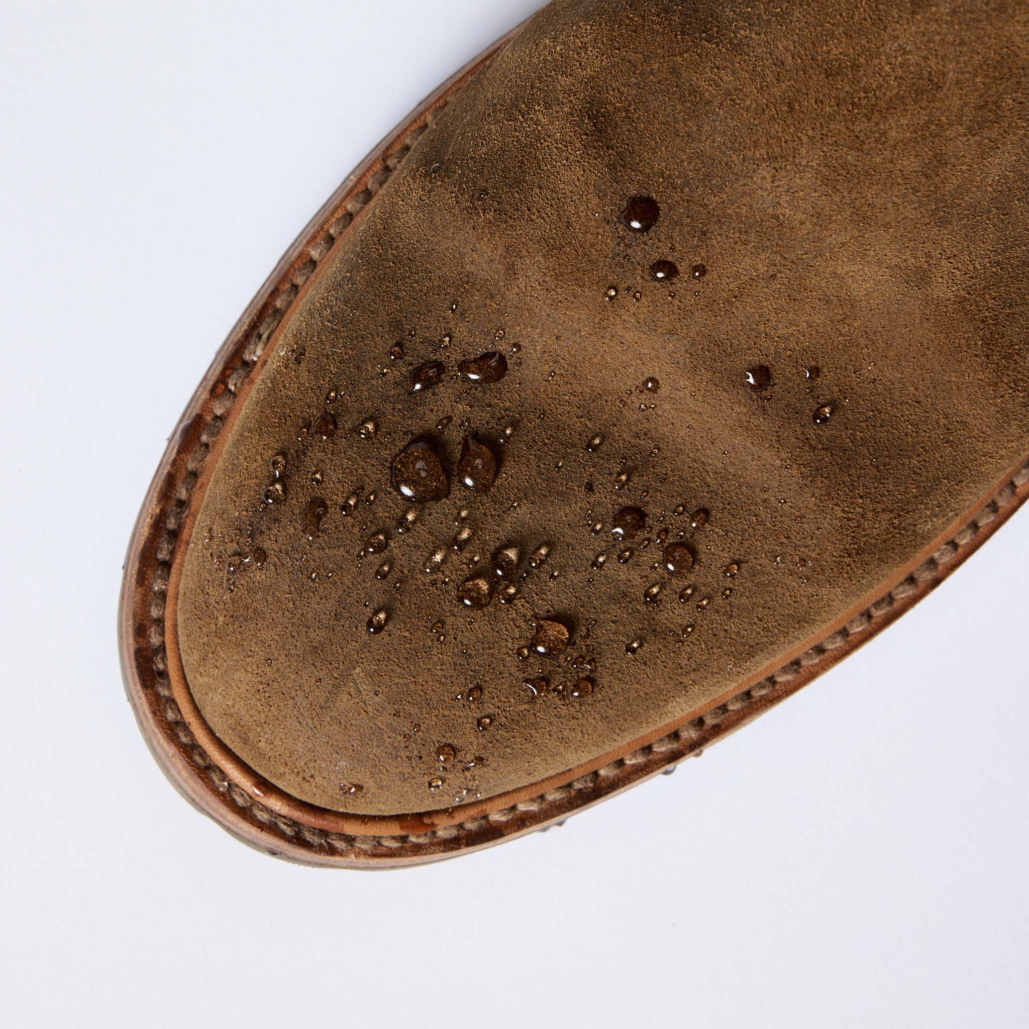 The Ranch Boot in Golden Brown Waxed Suede - Image 5