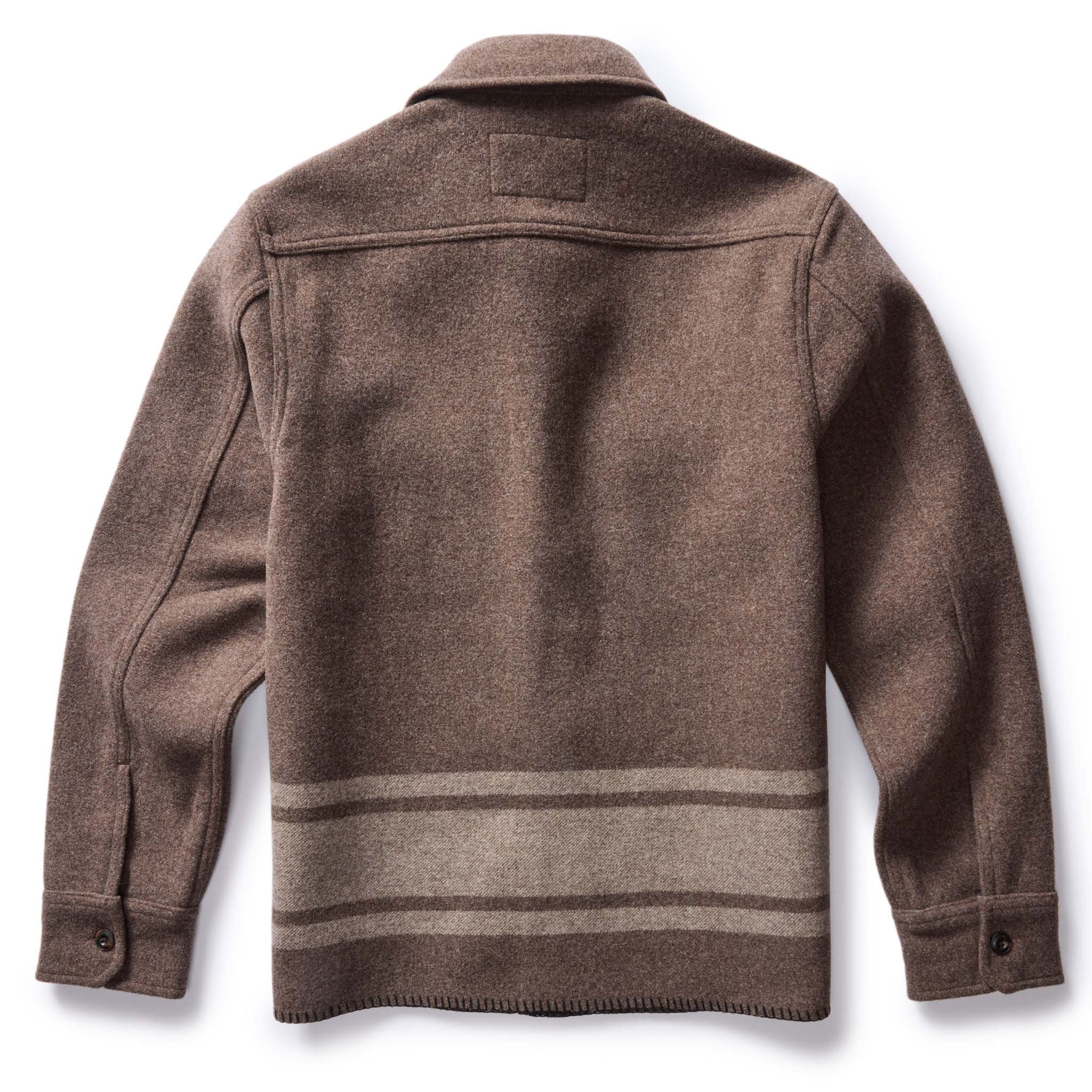 The Ranger Shirt in Sable Heather Blanket Stripe Wool - Image 7