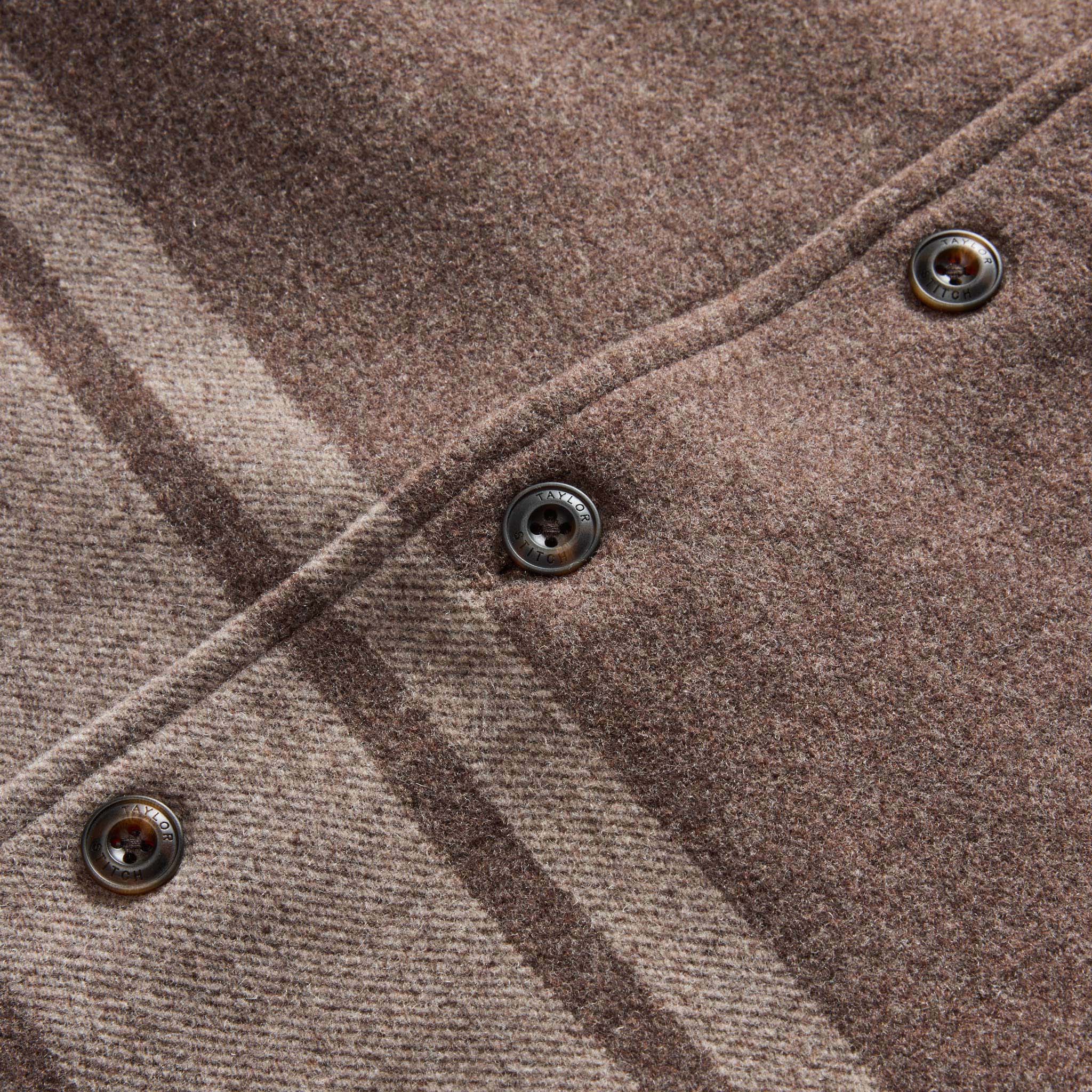The Ranger Shirt in Sable Heather Blanket Stripe Wool - Image 9