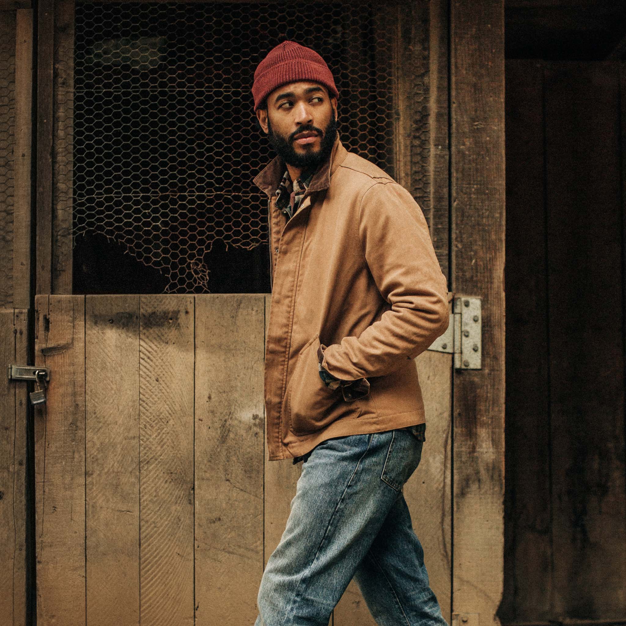 The Rib Beanie in Burgundy Heather - Image 4