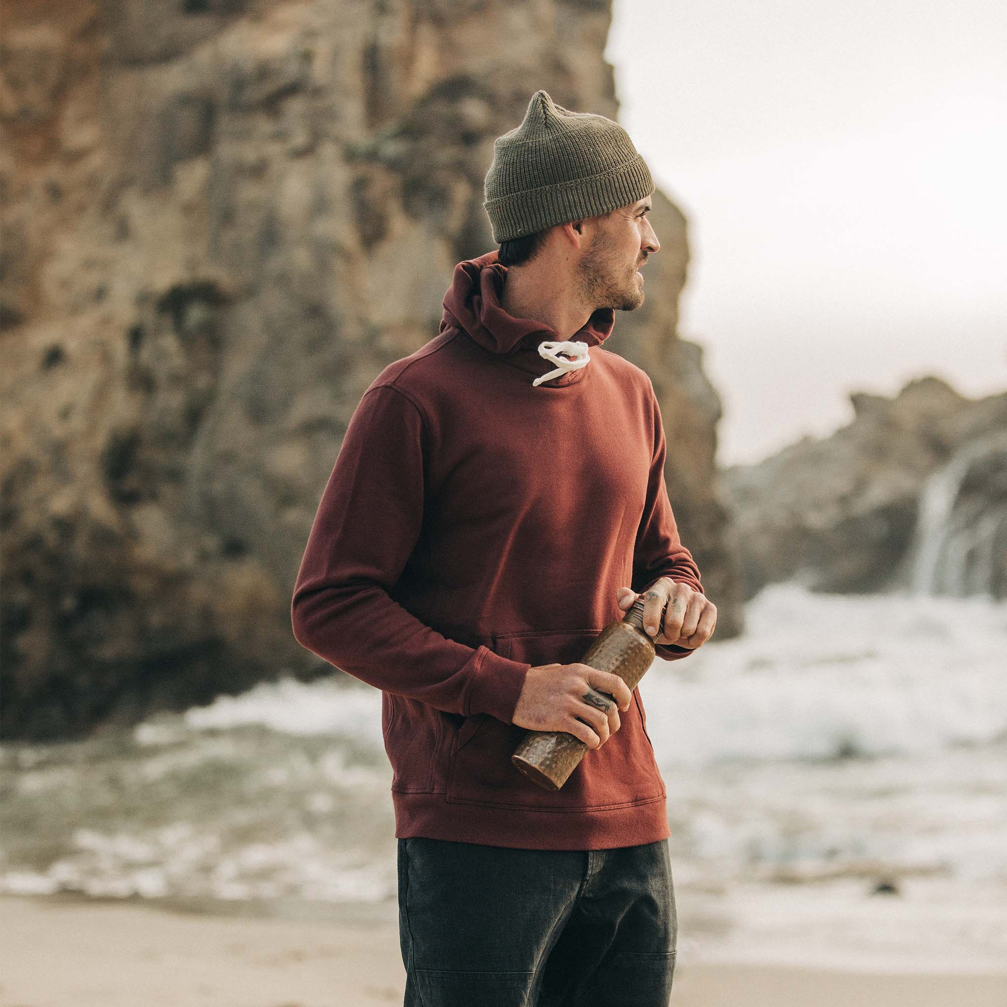 The Rib Beanie in Forest Heather - Image 3