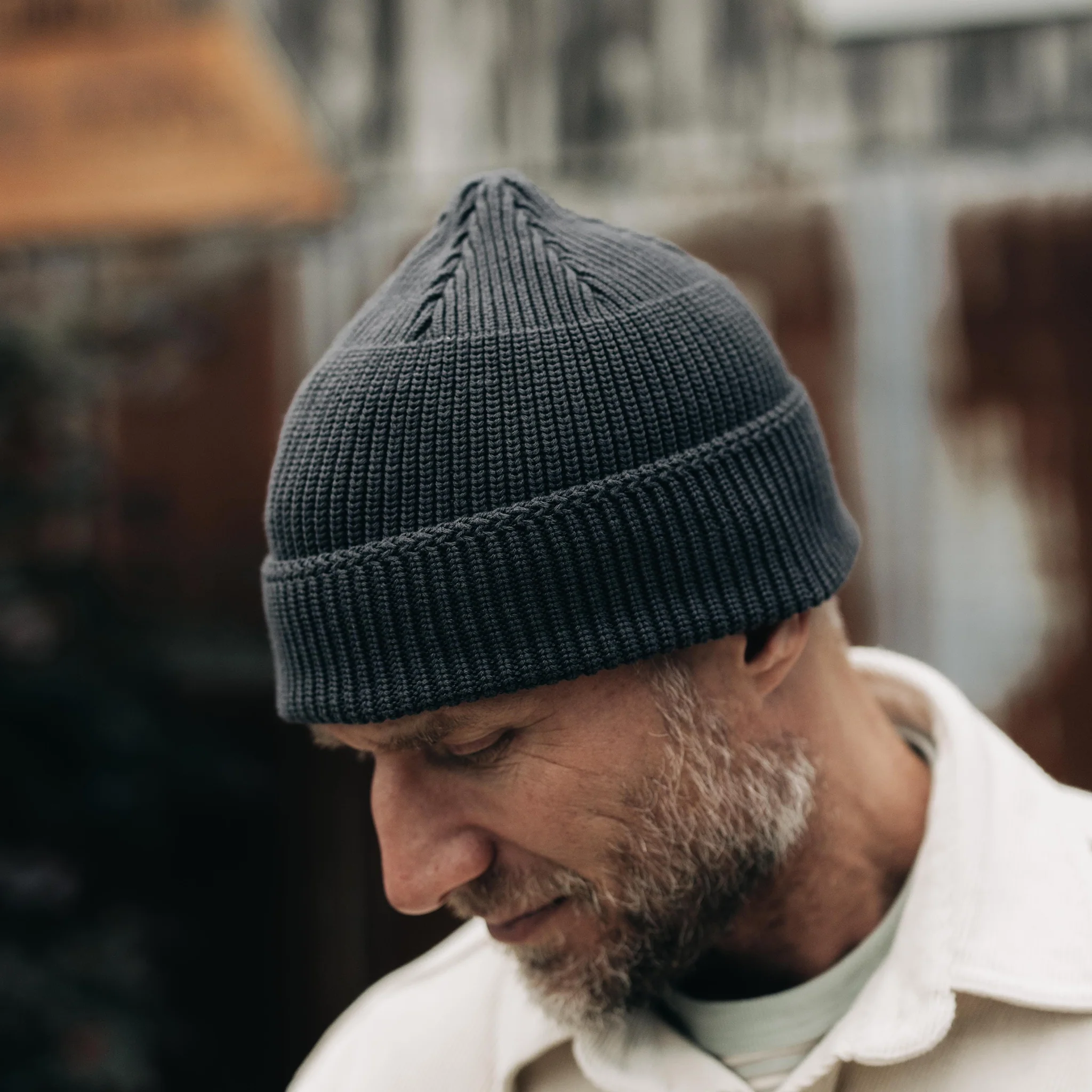 The Rib Beanie in Granite - Image 2