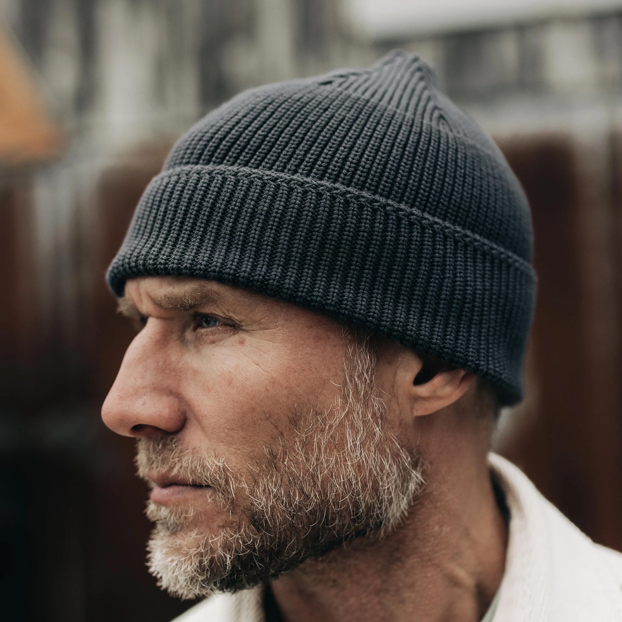 The Rib Beanie in Granite - Image 3