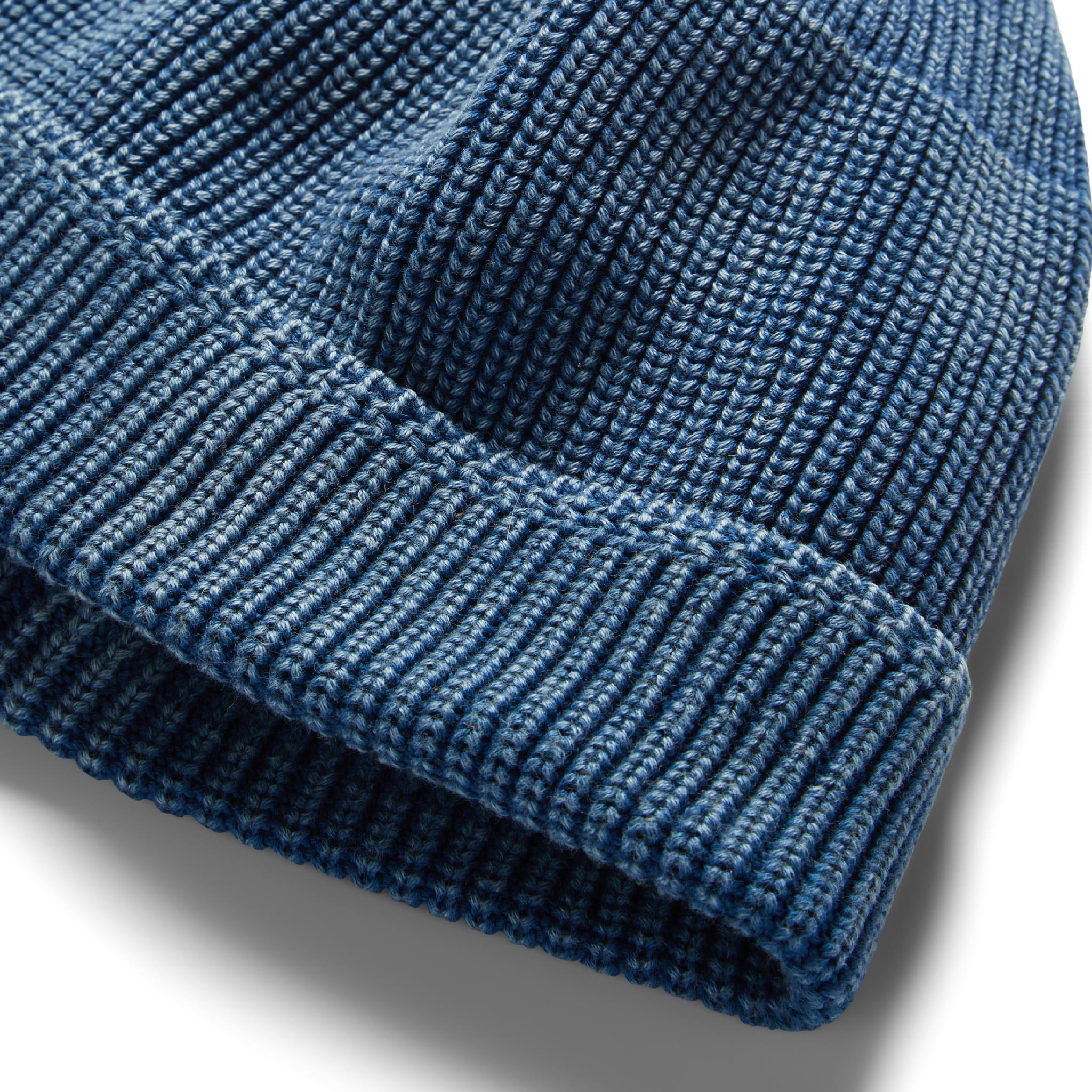 The Rib Beanie in Washed Indigo - Image 6