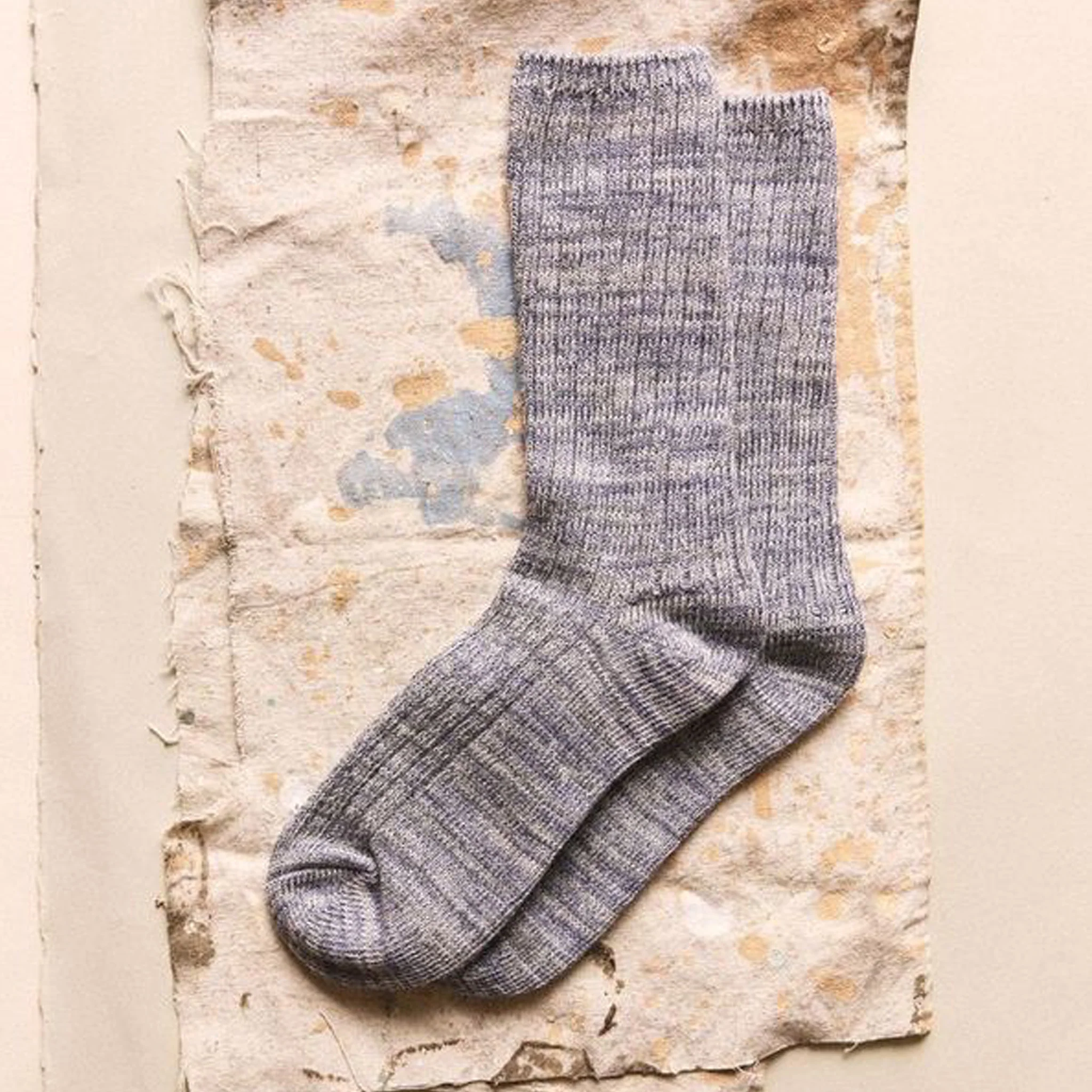 The Rib Sock in Ash Melange - Image 2