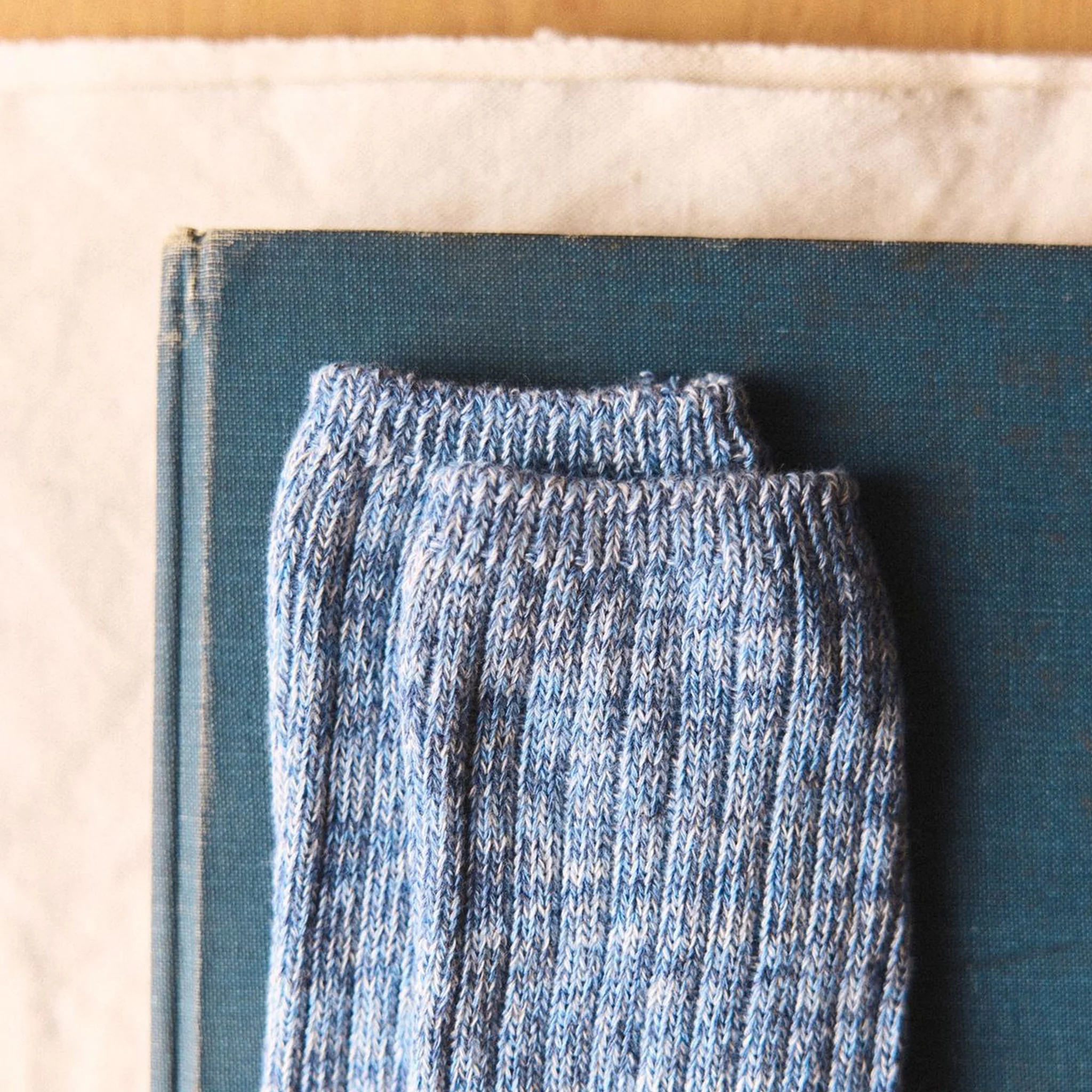 The Rib Sock in Blue Melange - Image 3