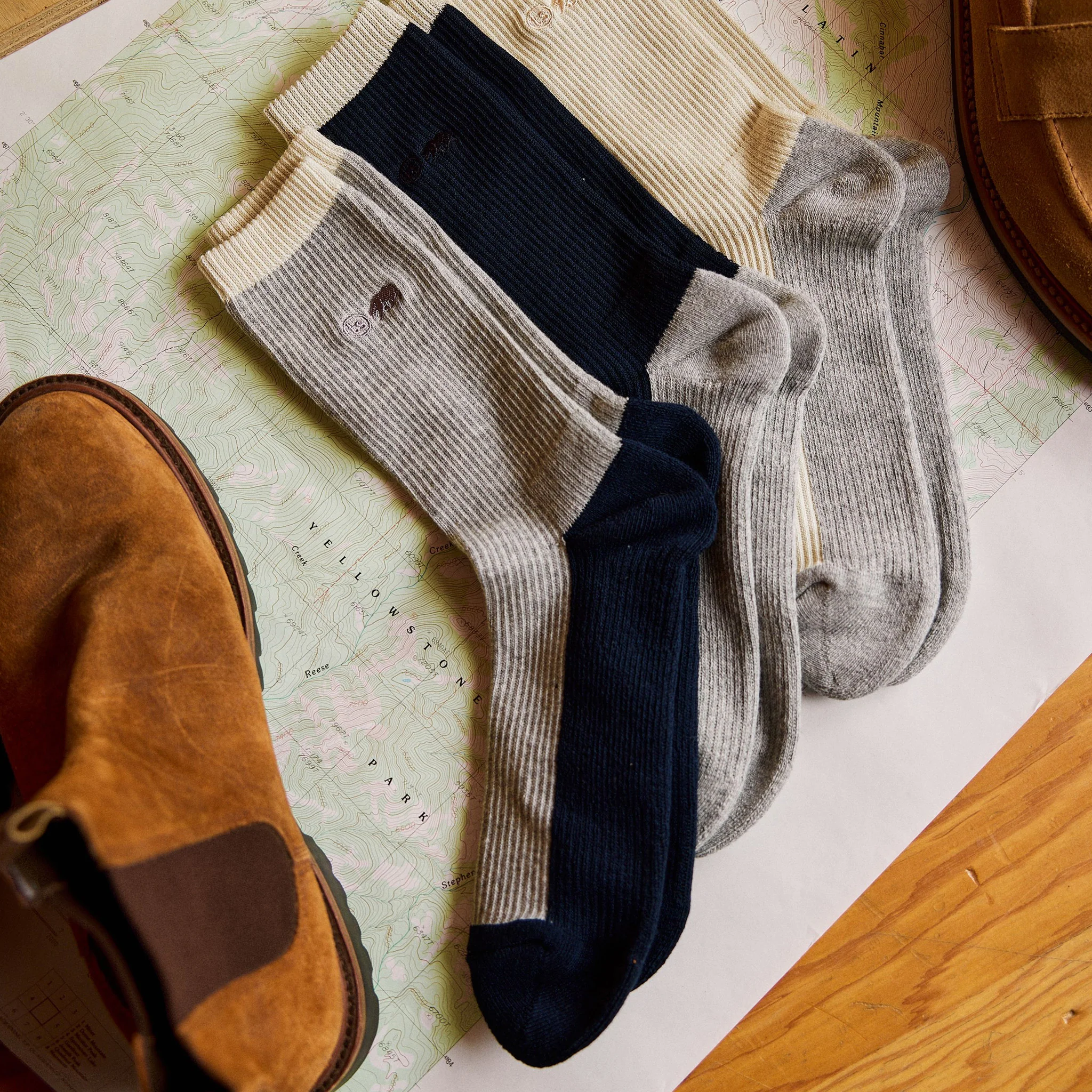 The Ribbed Sock in Grey - Image 3