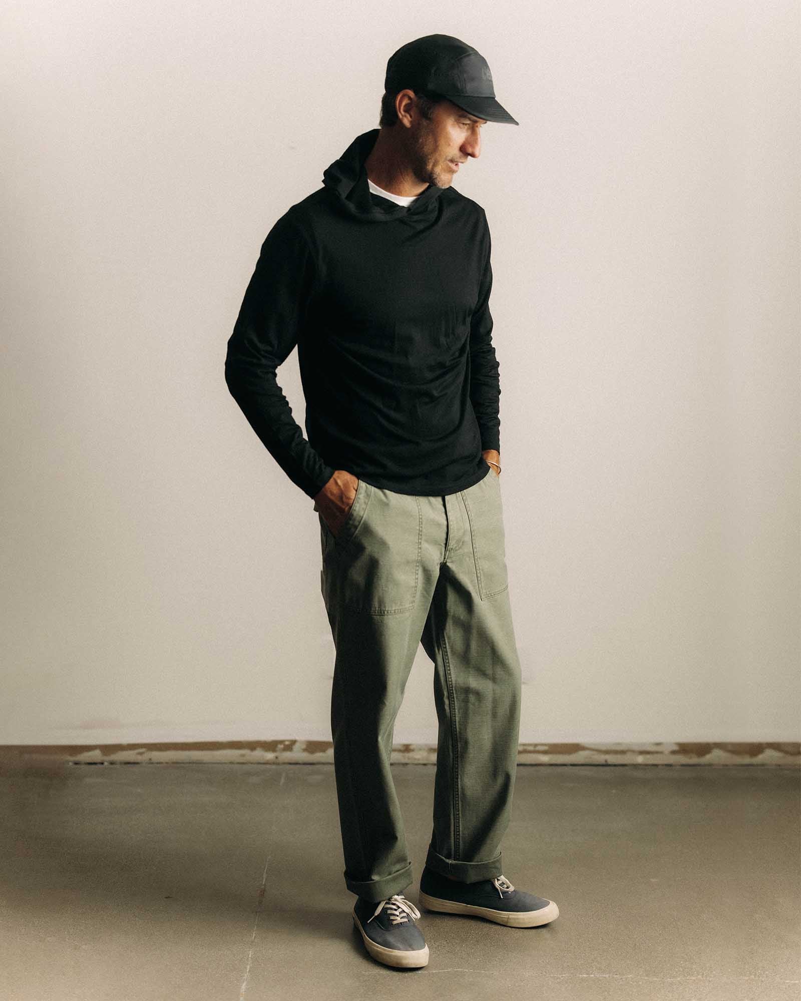 The Ridgeline Merino Hoodie in Coal - Image 2