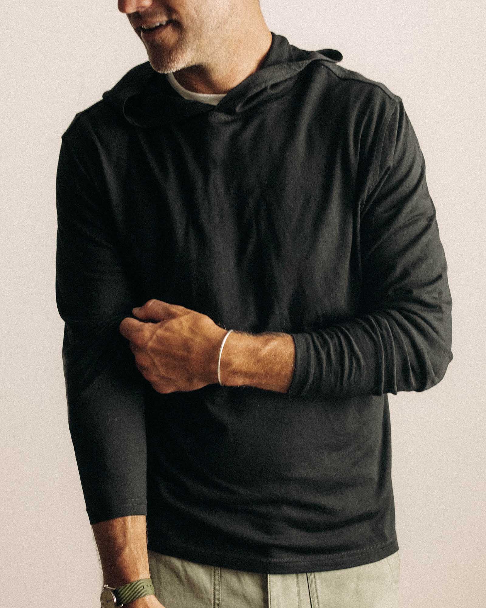 The Ridgeline Merino Hoodie in Coal - Image 3