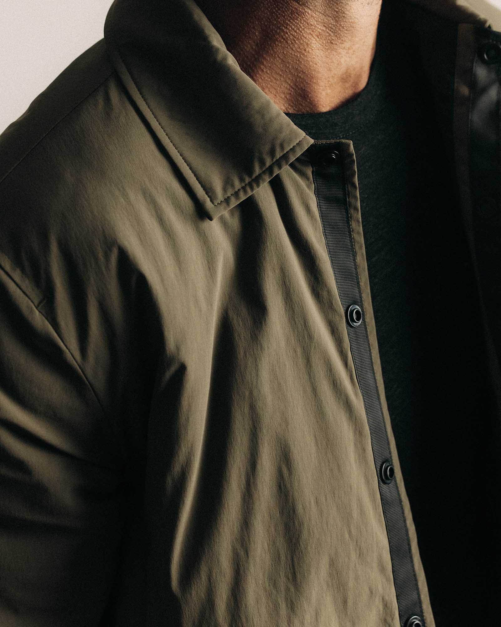 The Ridgeline Overshirt in Fatigue Olive - Image 3