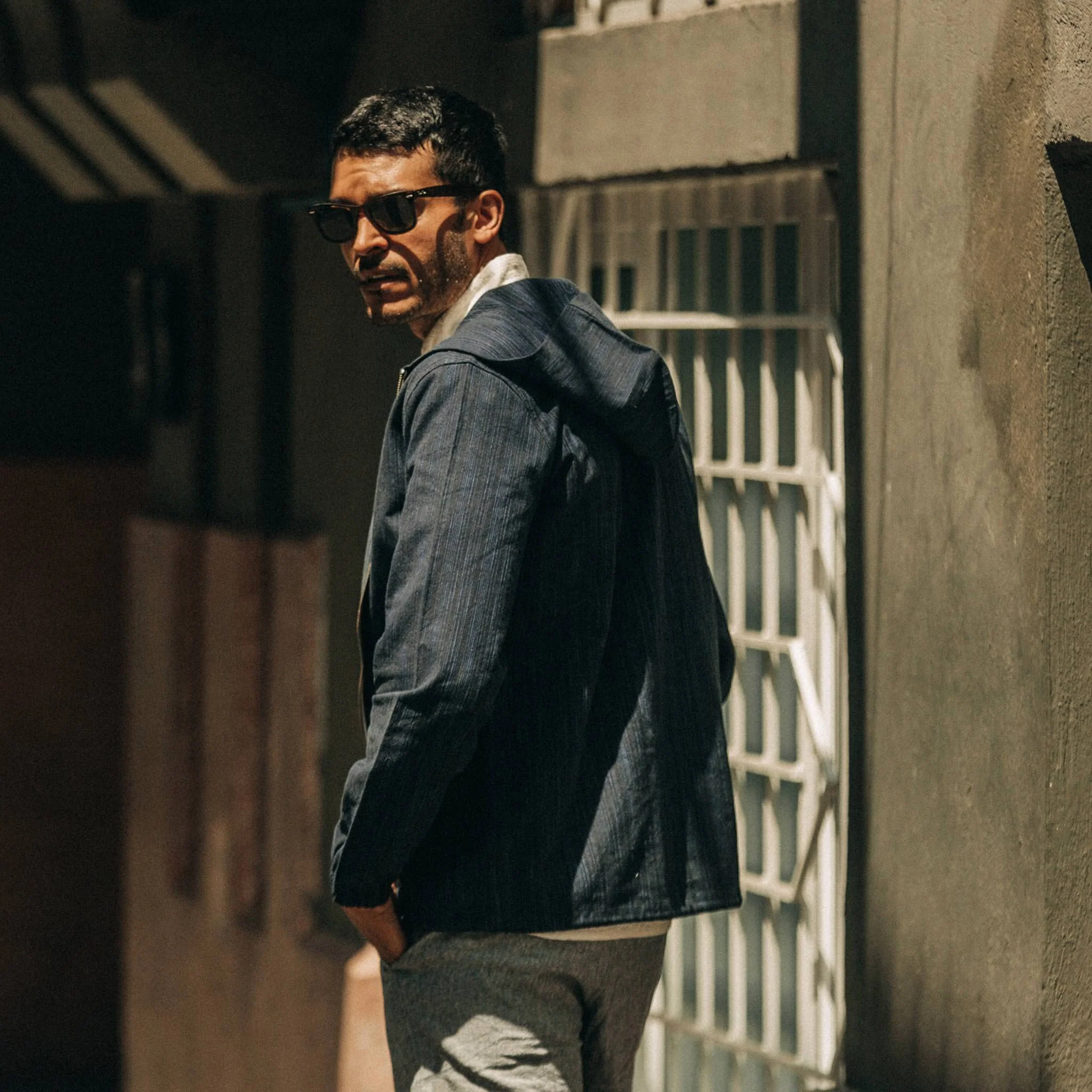 The Riptide Jacket in Indigo Slub - Image 5