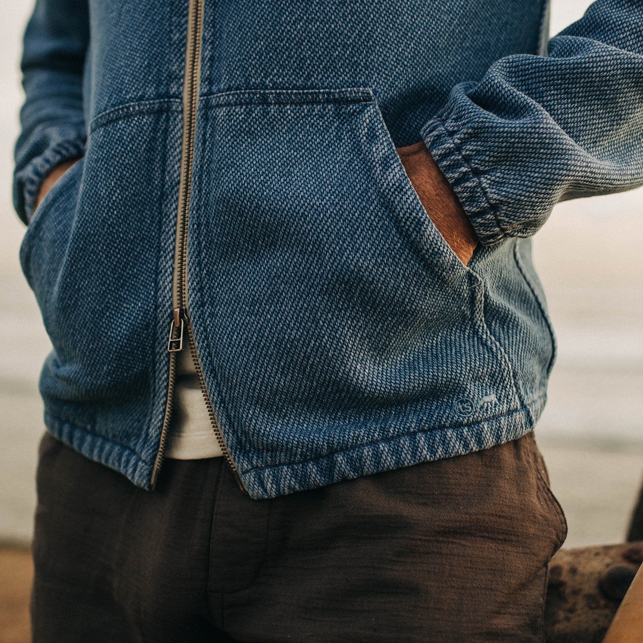 The Riptide Jacket in Washed Indigo Twill - Image 4