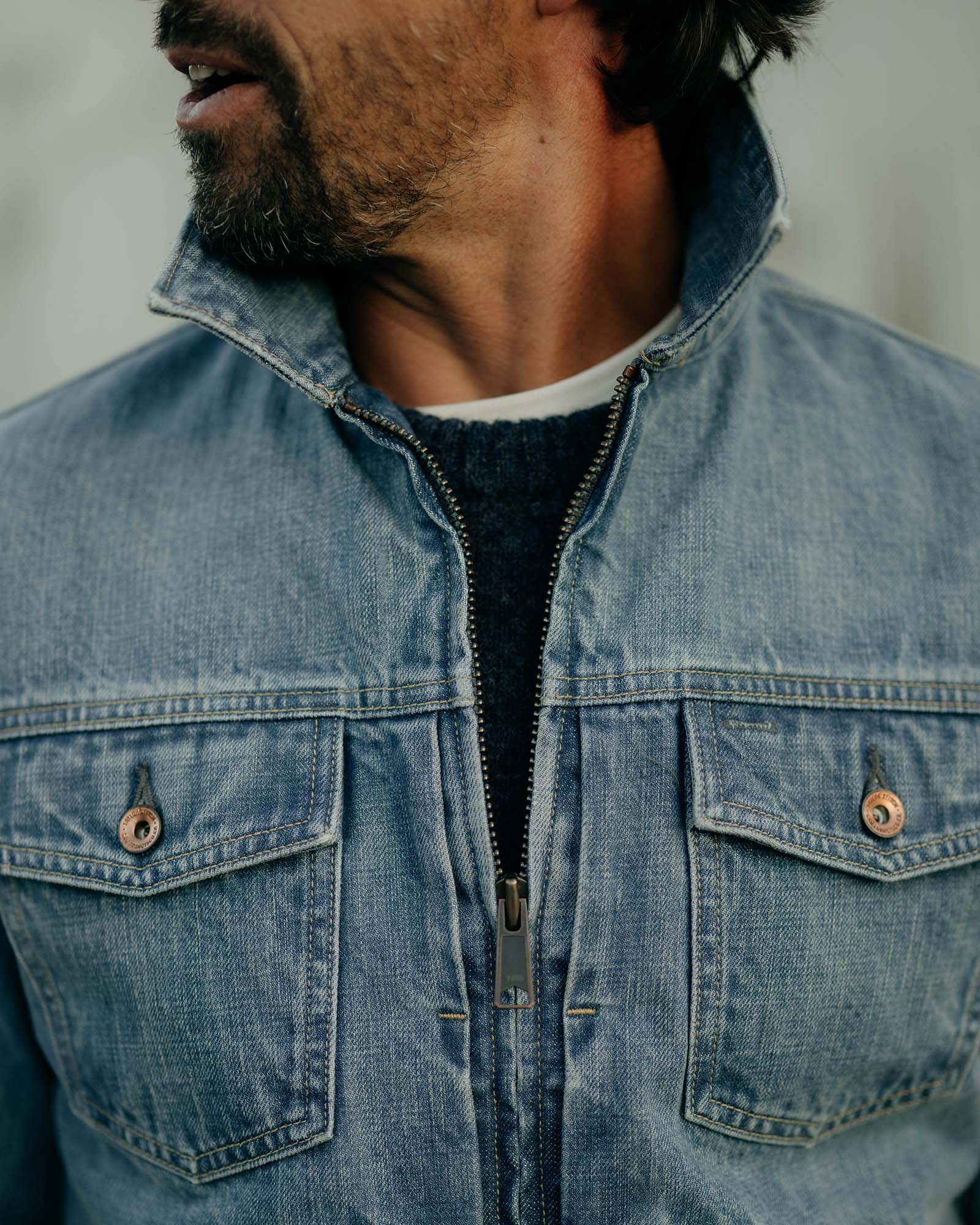The Roper Jacket in Vintage Wash Organic Selvedge - Image 3