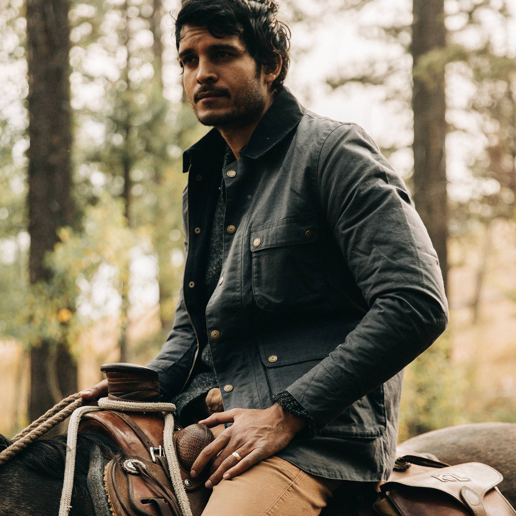 The Rover Jacket in Ripstop Slate Dry Wax - Image 5