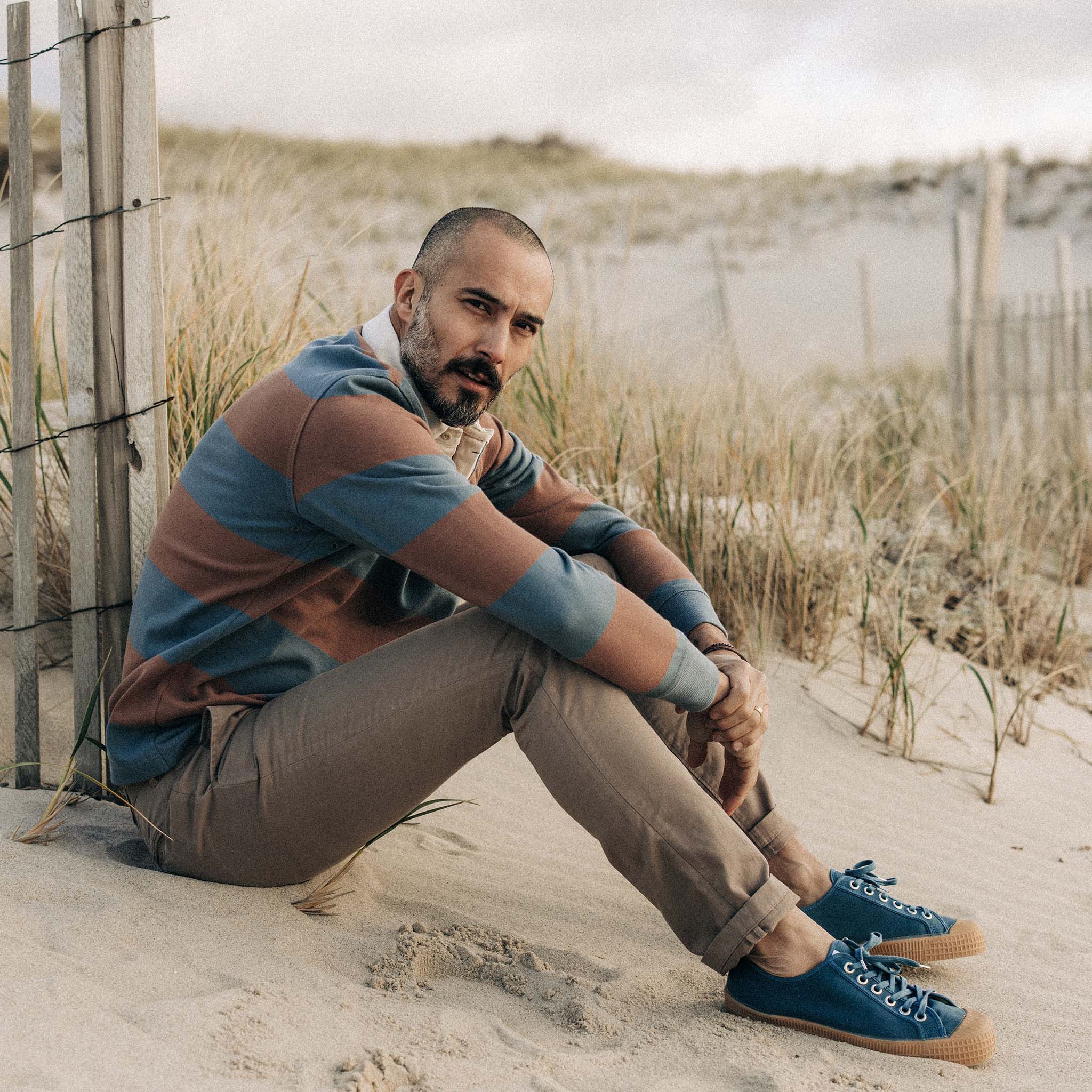 The Rugby Shirt in Faded Brick Stripe - Image 5