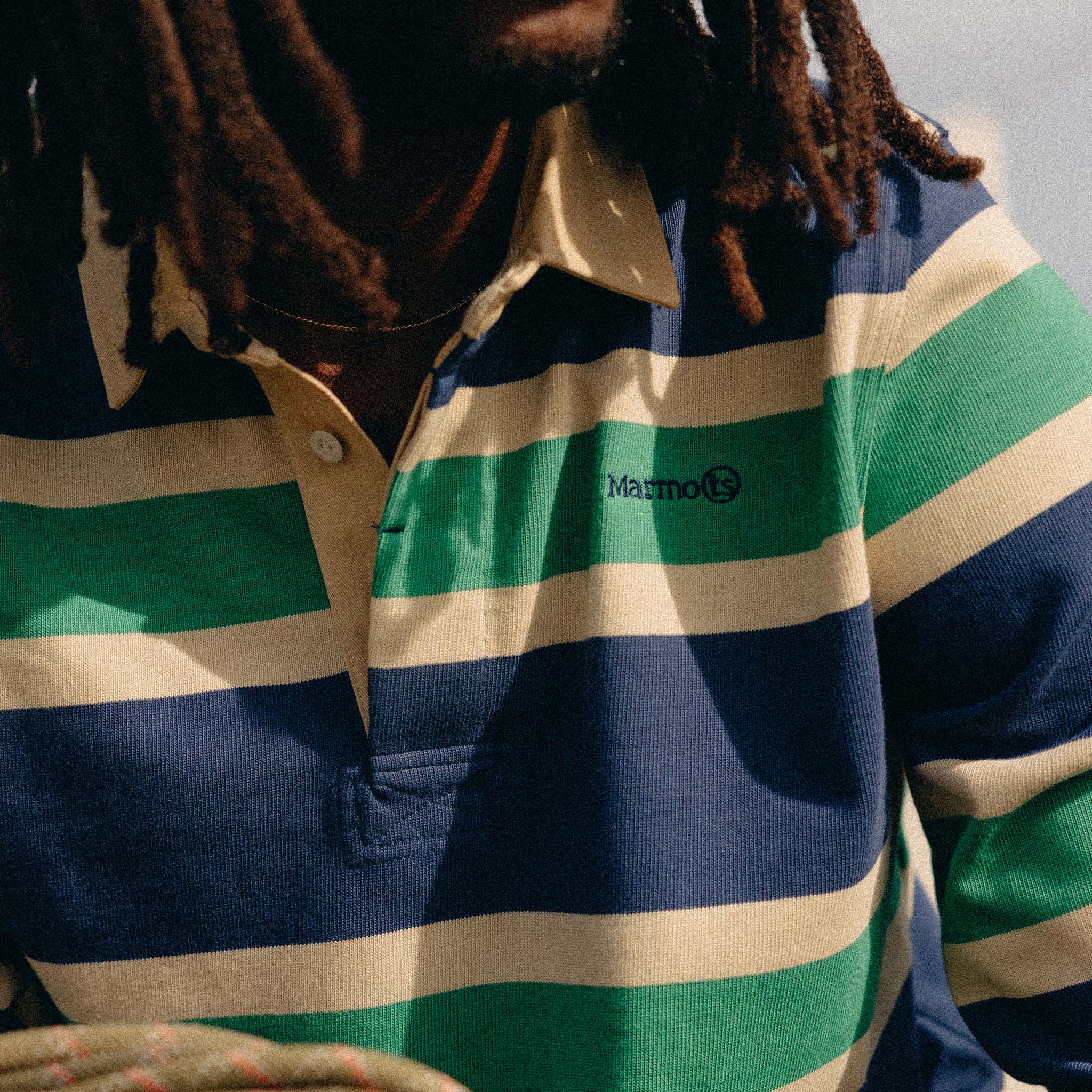 The Rugby Shirt in Navy Stripe - Image 3