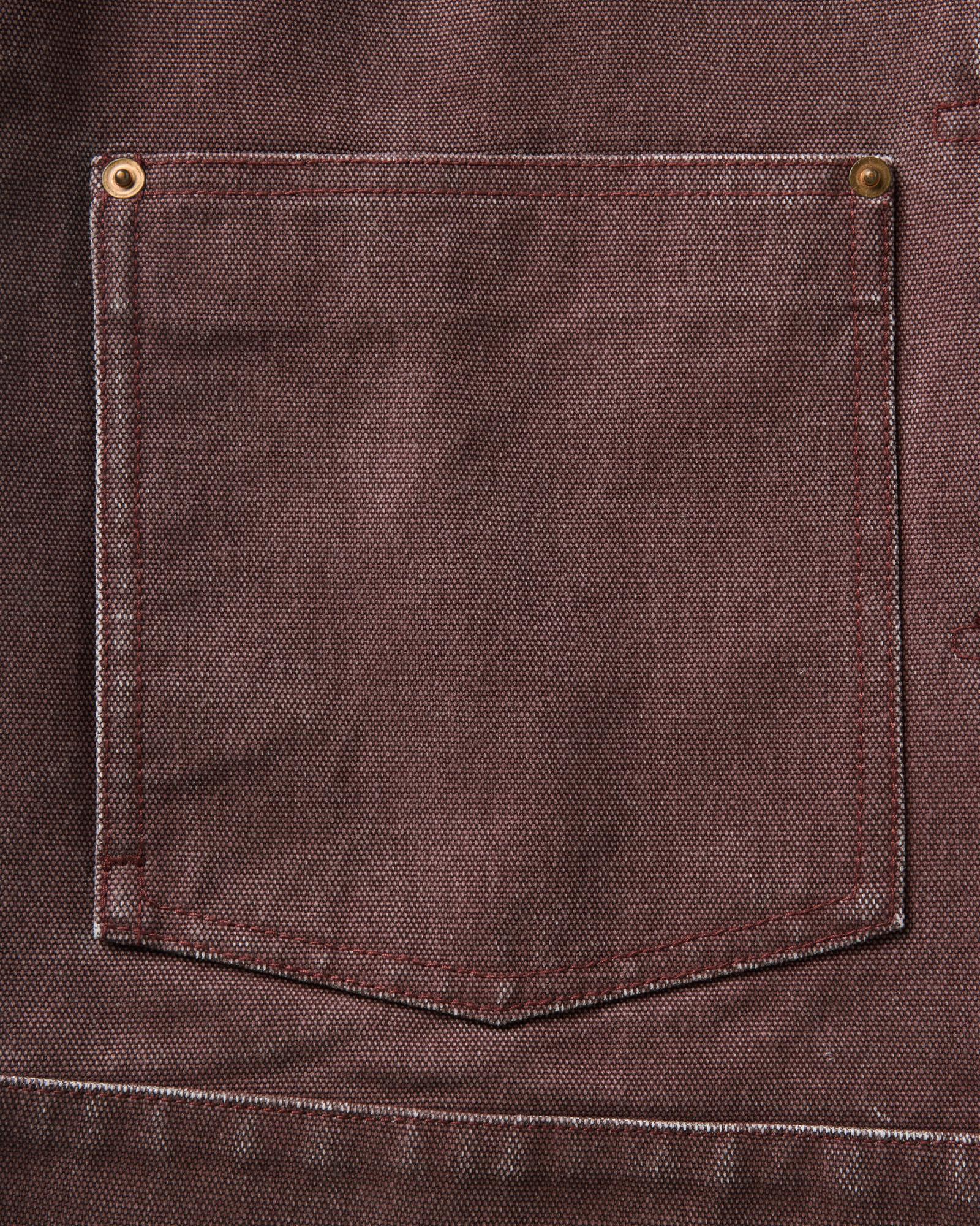 The Ryder Jacket in Burgundy Chipped Canvas - Image 8