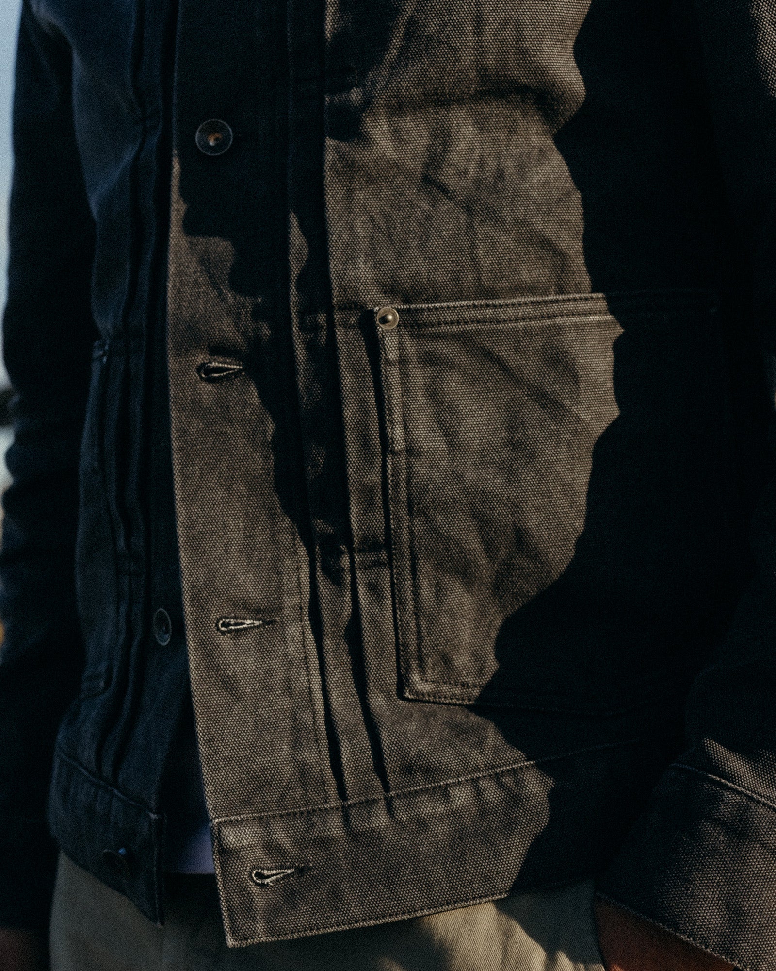 The Ryder Jacket in Coal Chipped Canvas - Image 3