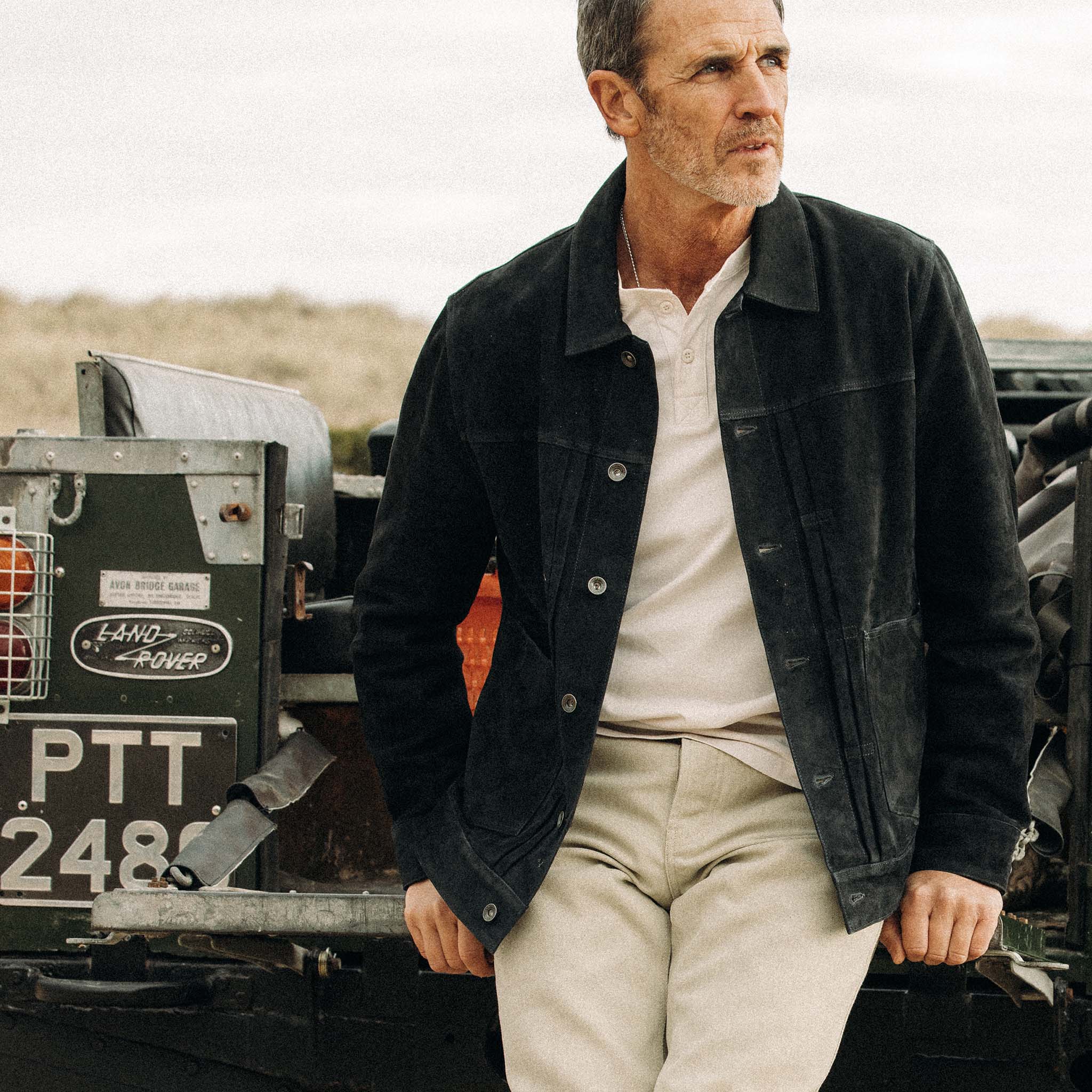 The Ryder Jacket in Dark Navy Suede - Image 3