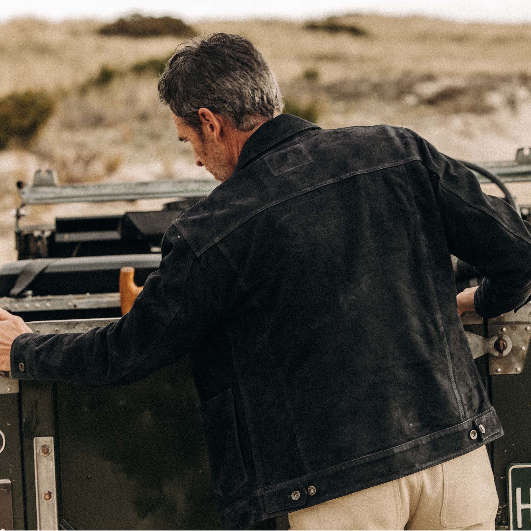 The Ryder Jacket in Dark Navy Suede - Image 4