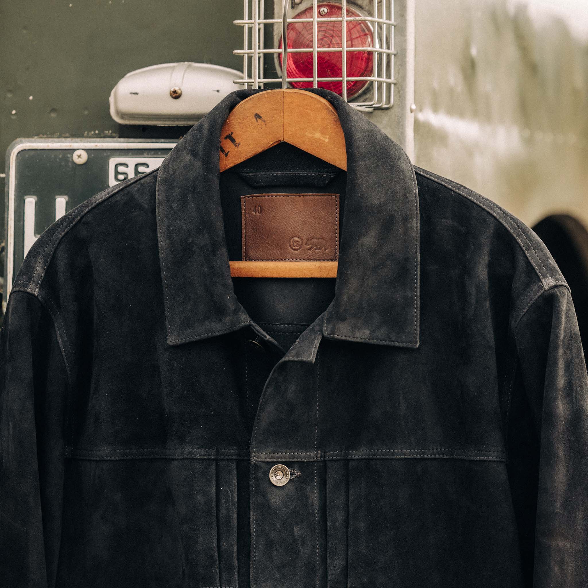 The Ryder Jacket in Dark Navy Suede - Image 5