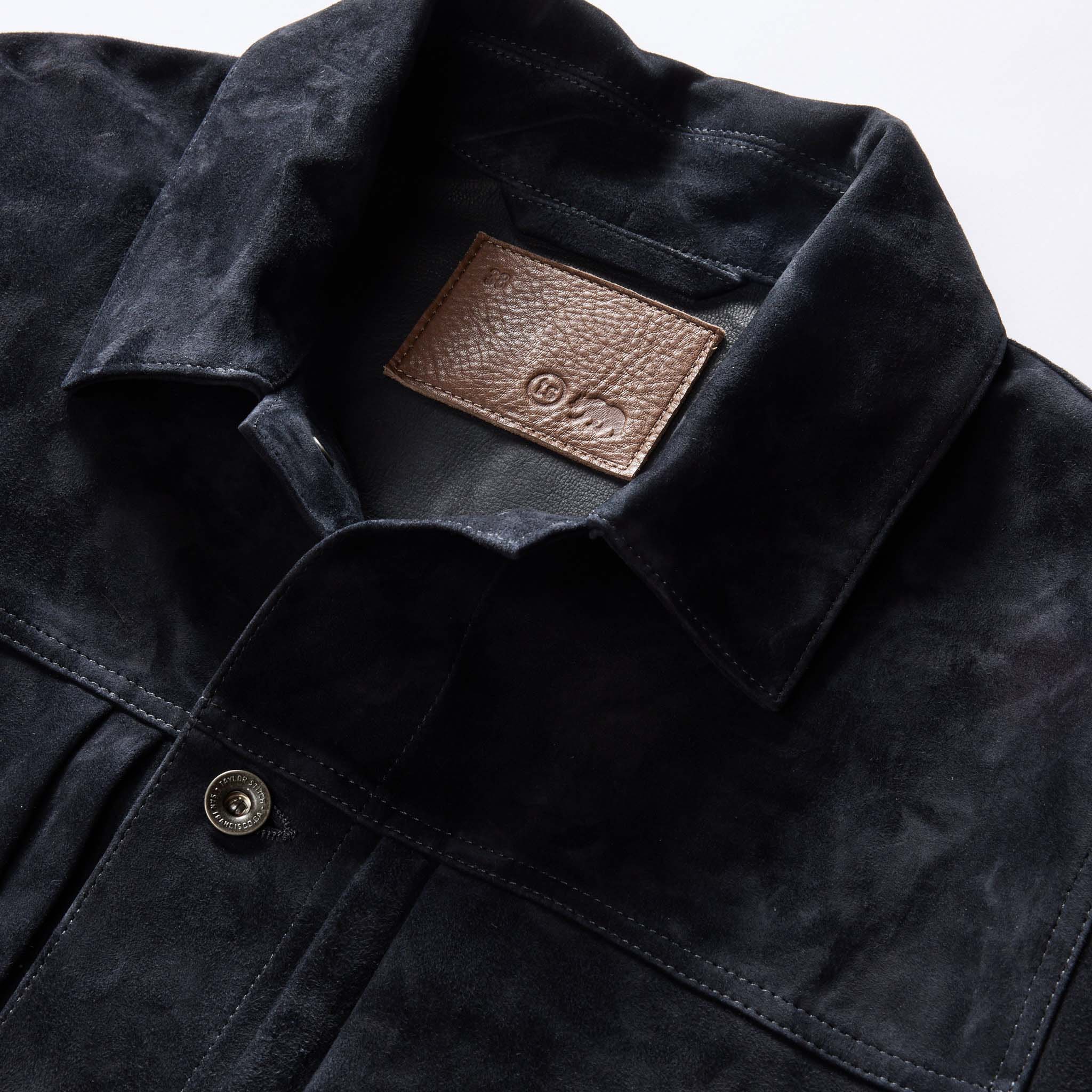 The Ryder Jacket in Dark Navy Suede - Image 8