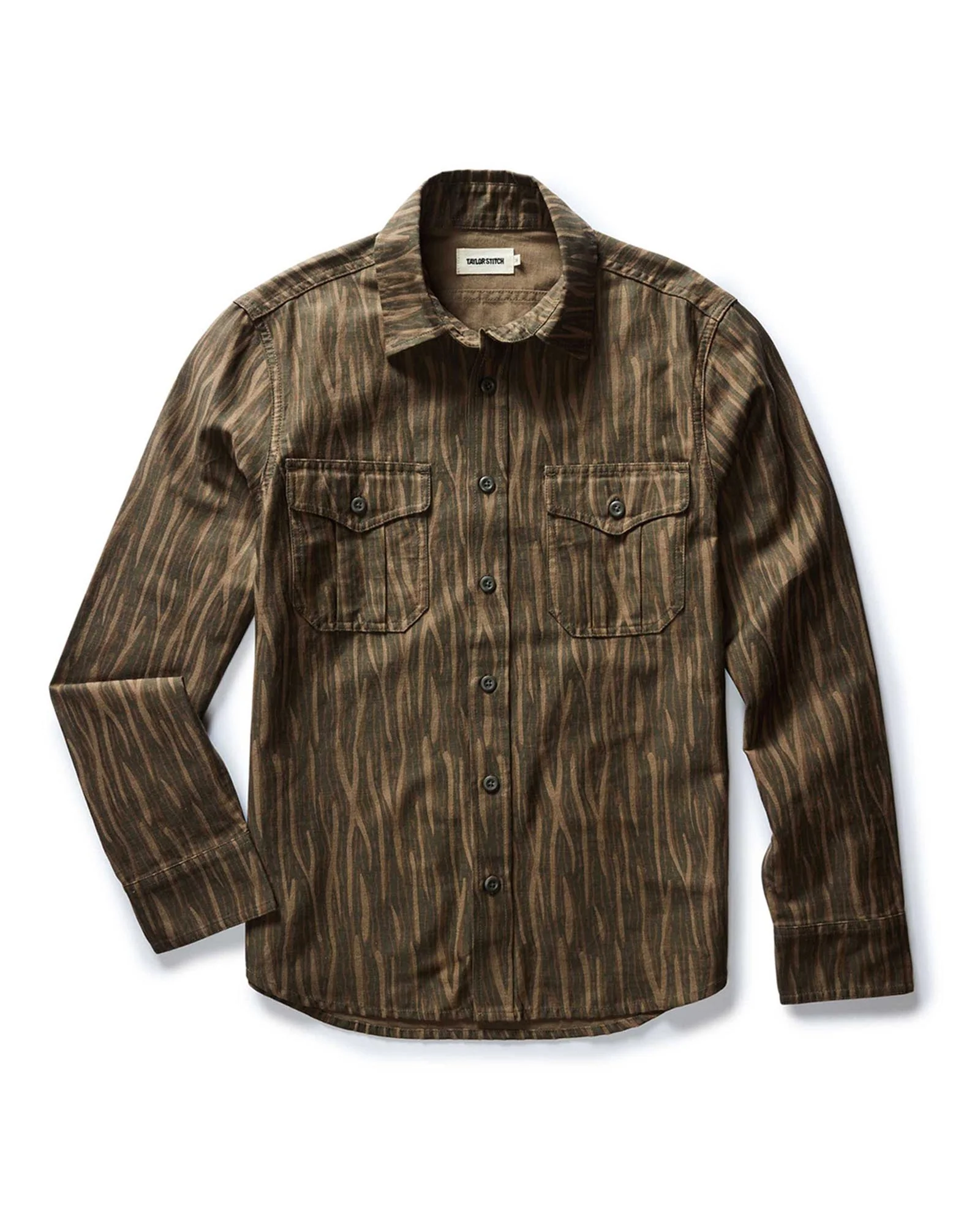 The Saddler Shirt in Bark Print Broken Twill - Image 6
