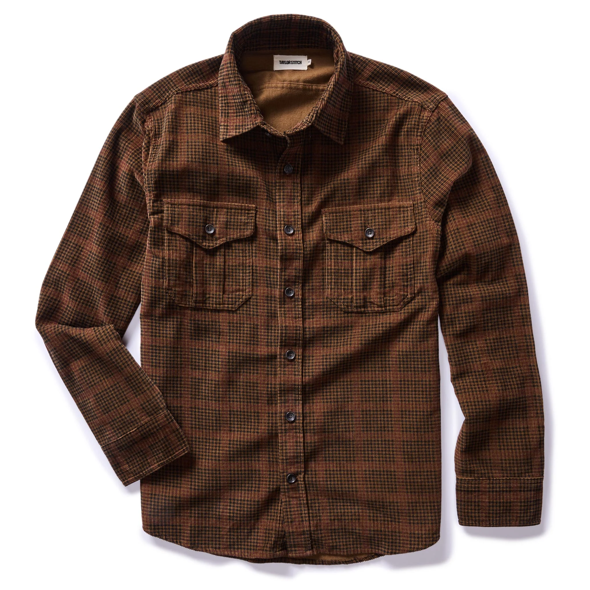 The Saddler Shirt in Dark Roast Plaid Cord - Image 5