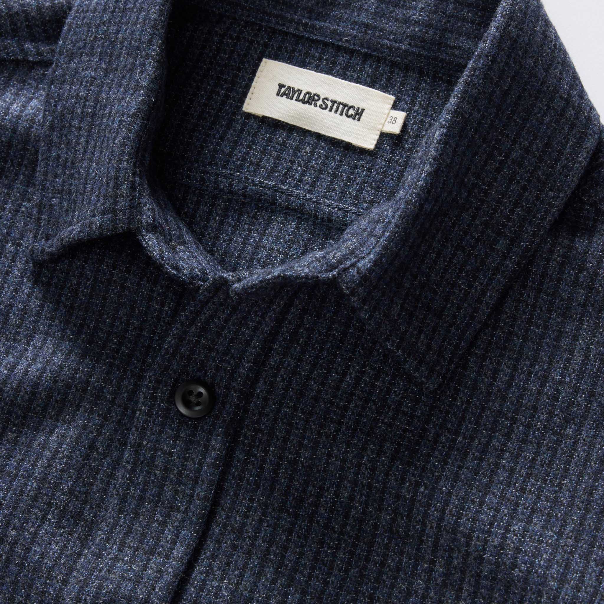 The Saddler Shirt in Midnight Check Wool - Image 7