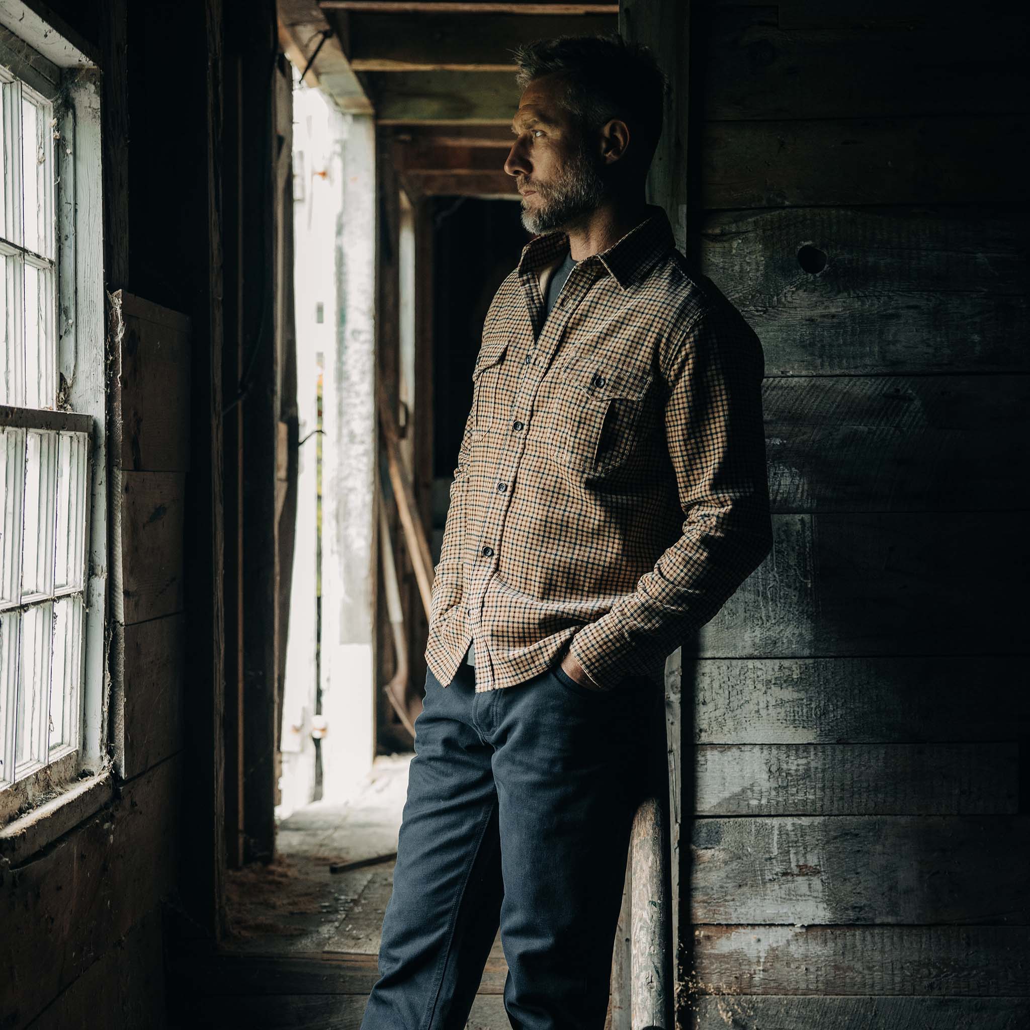 The Saddler Shirt in Teak Plaid Cord - Image 2