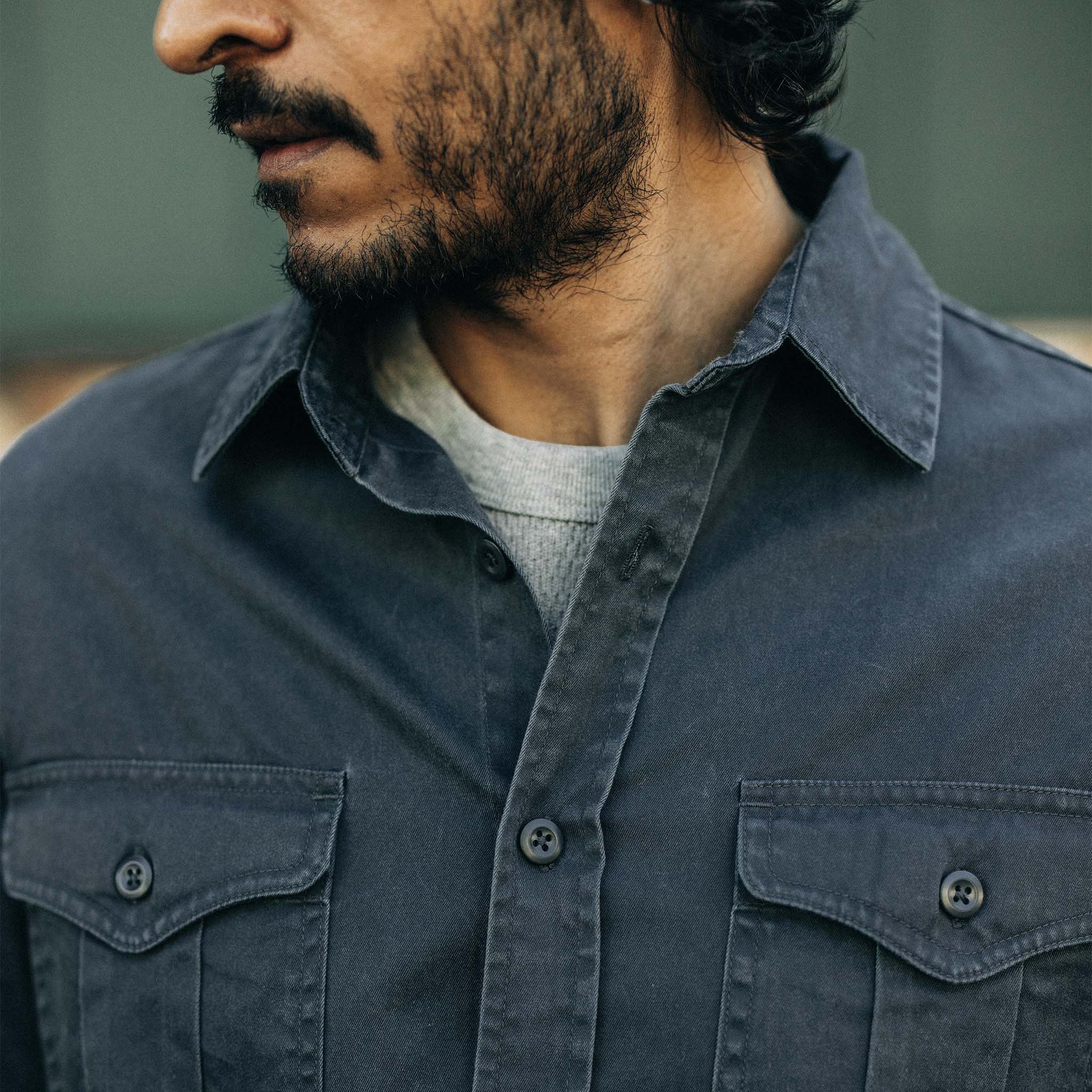 The Saddler Shirt in Washed Coal - Image 3