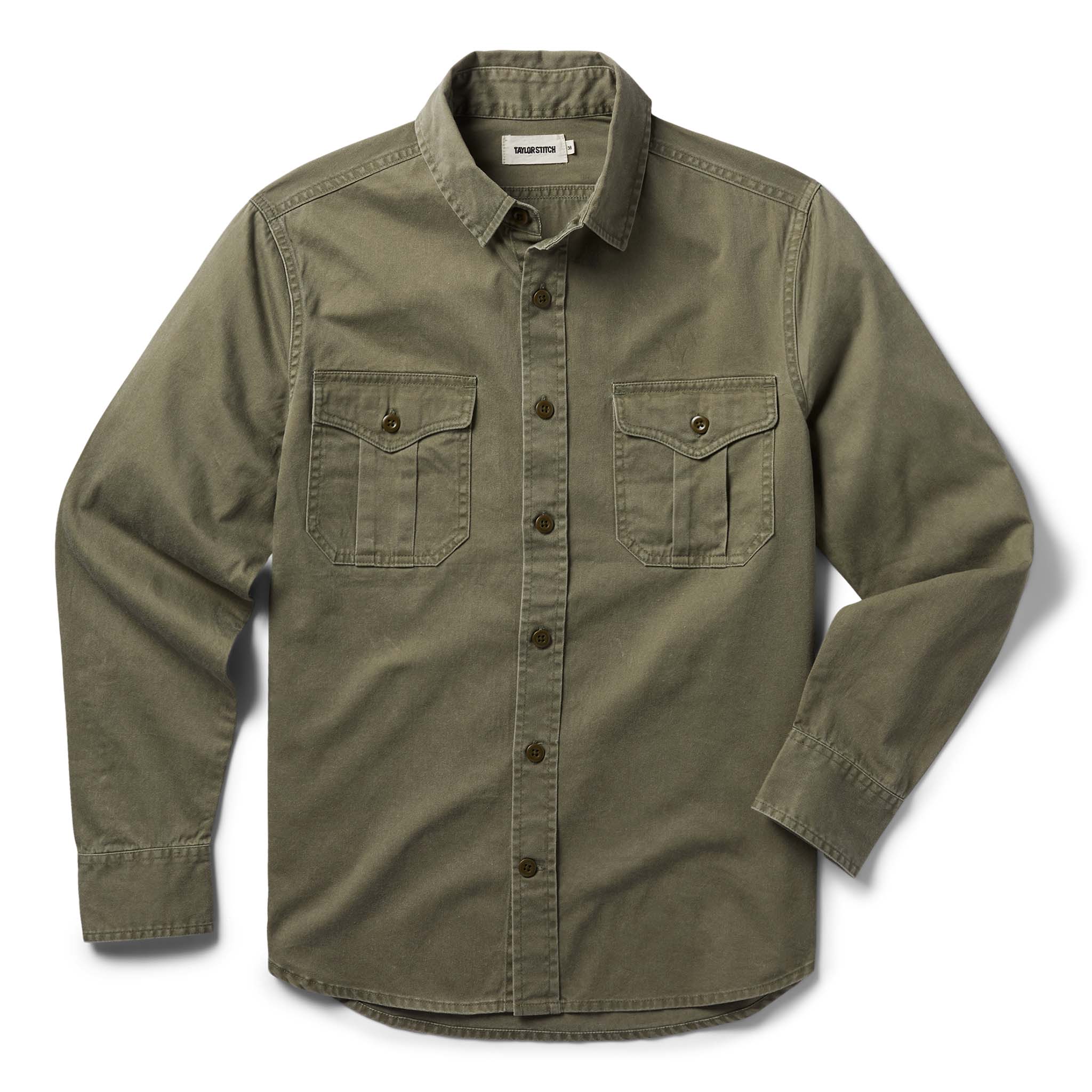 The Saddler Shirt in Washed Olive - Image 8