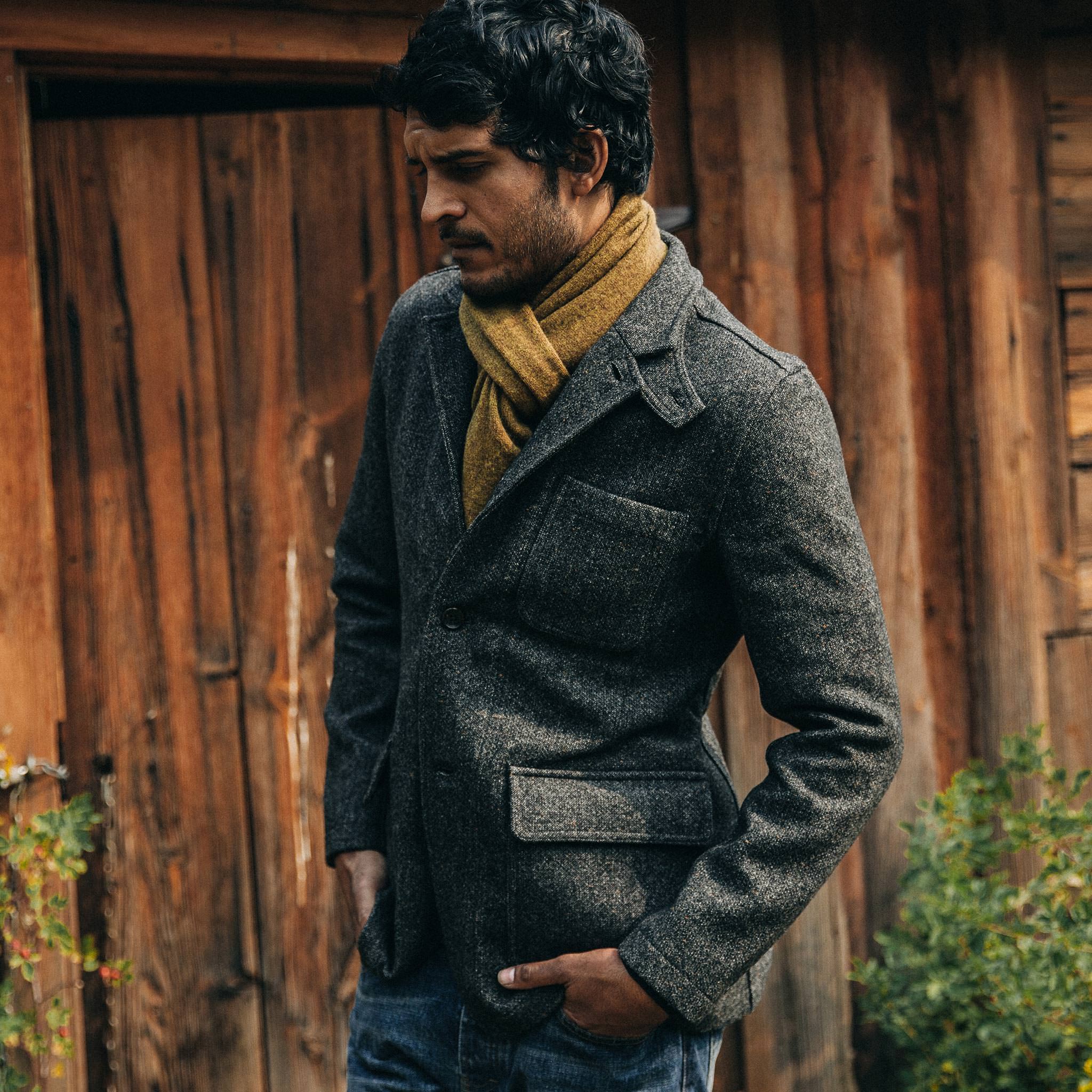 The Scarf in Ochre Baby Yak - Image 2