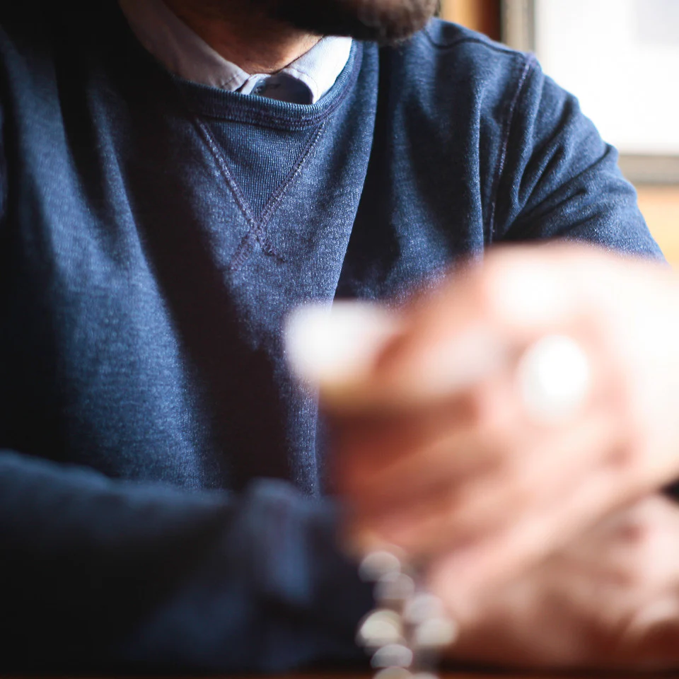 The Crewneck Sweatshirt in Sea Washed Indigo - Image 5