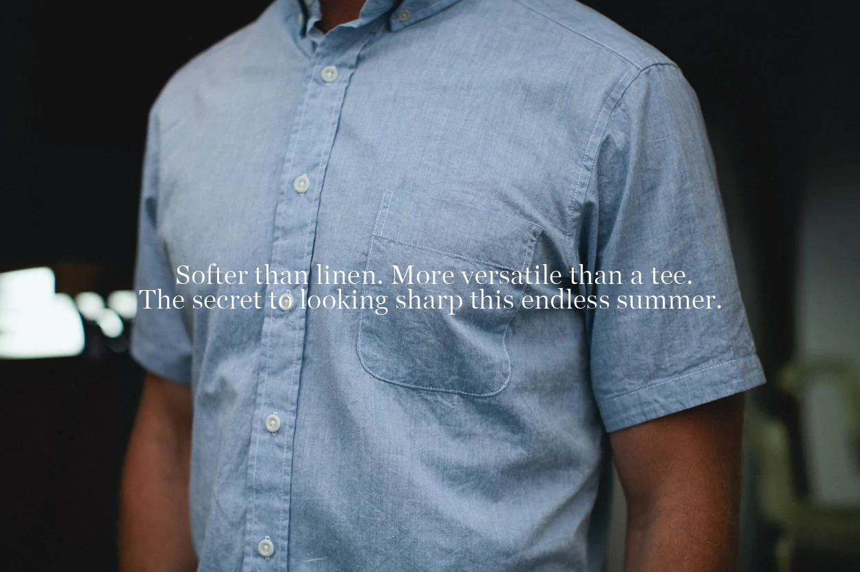 The Short Sleeve Jack in Light Blue - Image 8