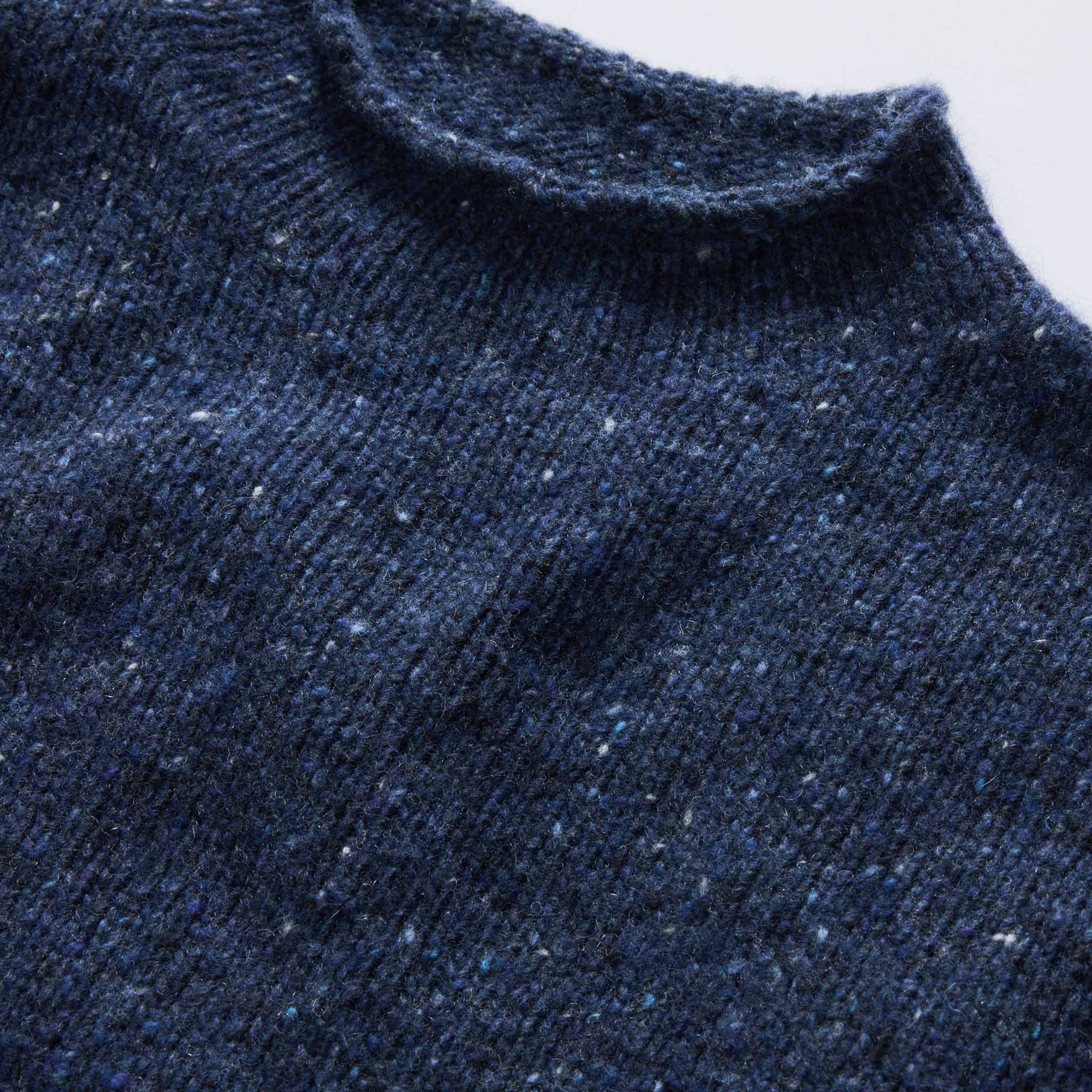 The Seafarer Sweater in Atlantic Blue Donegal - Image 5