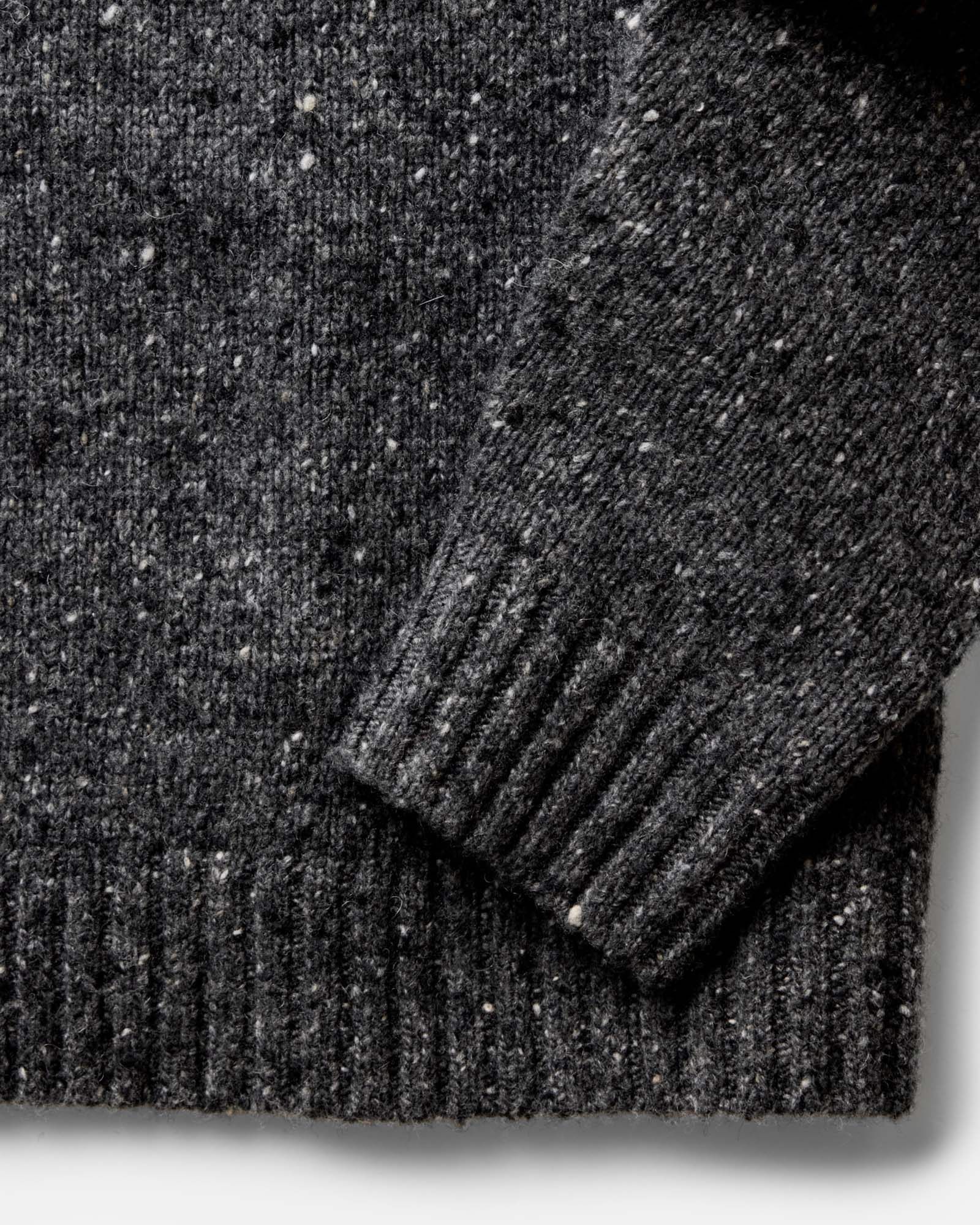 The Seafarer Sweater in Charcoal Donegal - Image 5