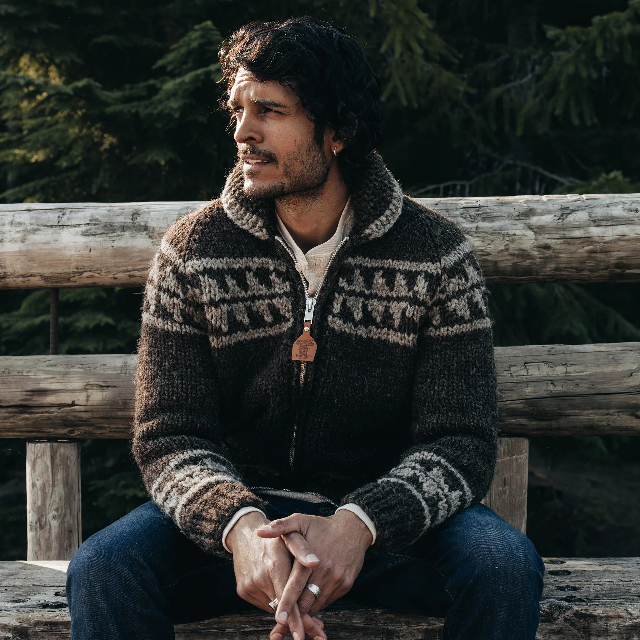The Seawall Hand-Knit Sweater in Mahogany - Image 2